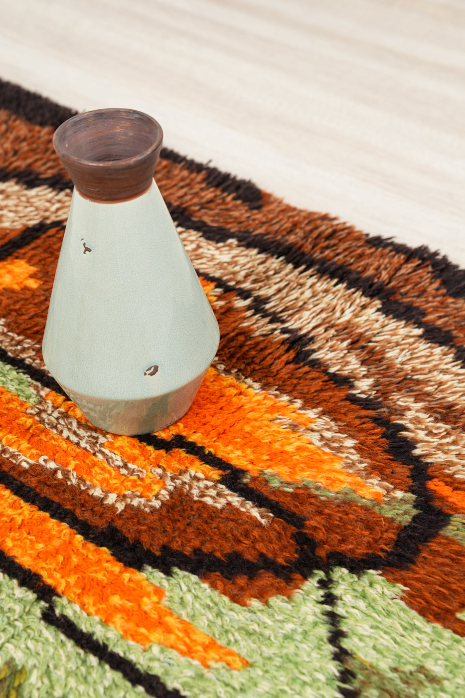Vintage Scandinavian Rya Rug 4'6" x 3'2"