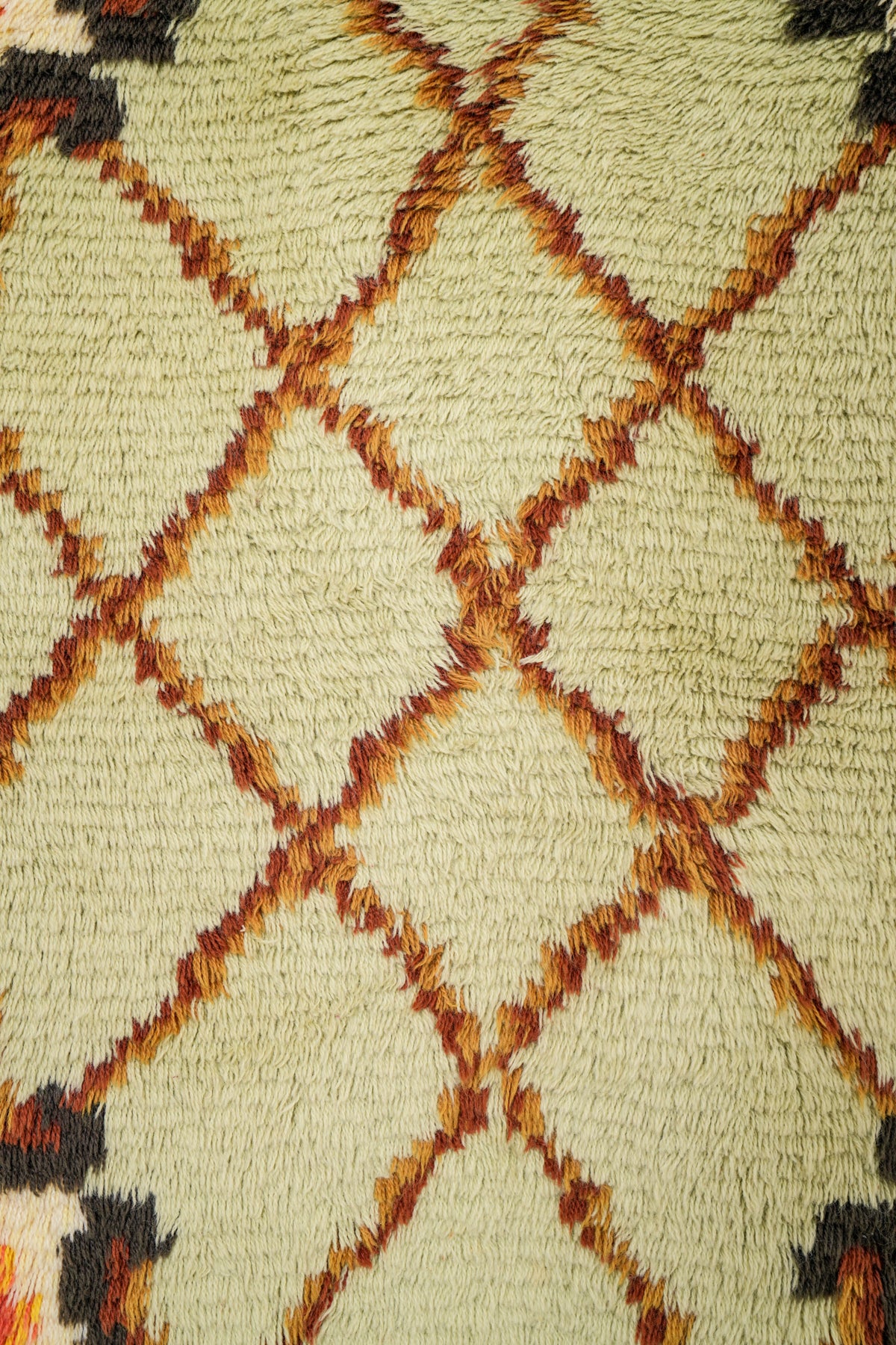 Vintage Scandinavian Rya Rug 5'7" x 3'9"
