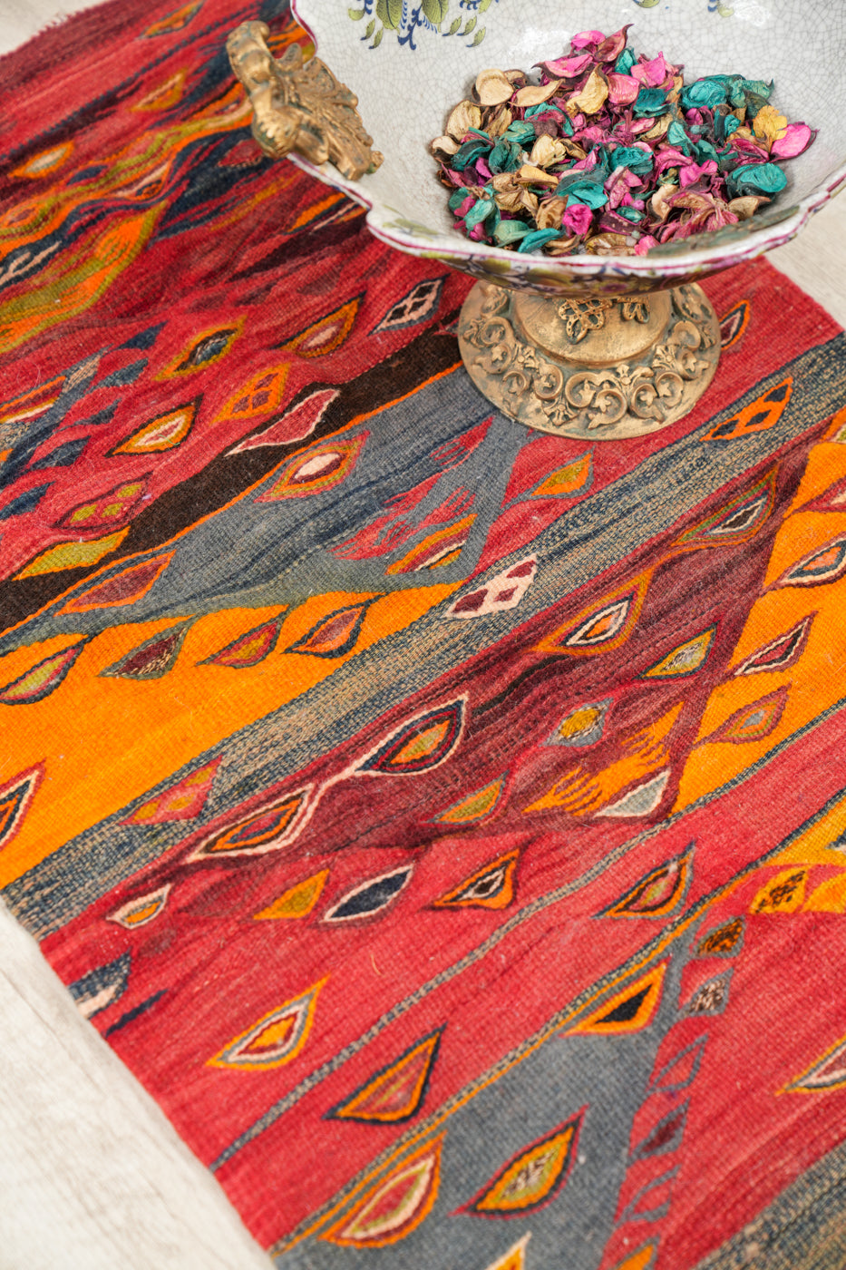 Vintage Moroccan Tapestry Kilim 3'5" x 1'10"