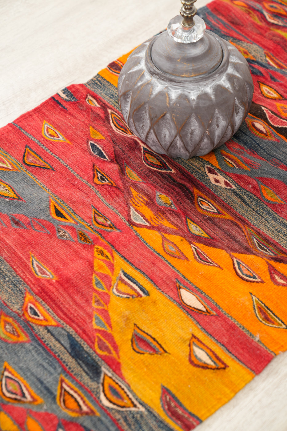 Vintage Moroccan Tapestry Kilim 3'5" x 1'10"