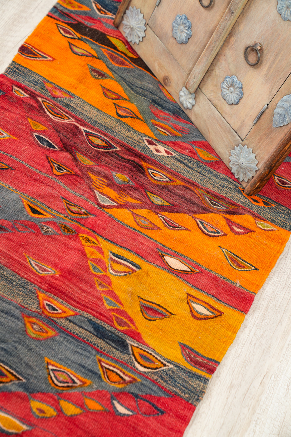 Vintage Moroccan Tapestry Kilim 3'5" x 1'10"