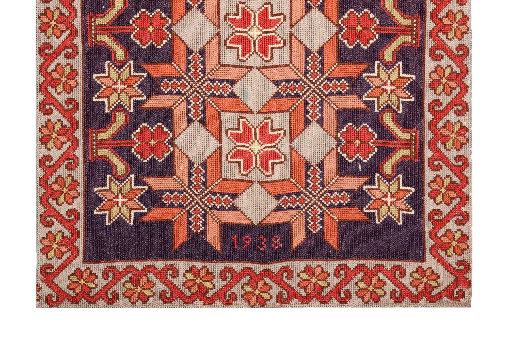 ANTIQUE Swedish CARRIAGE PILLOW Textile 4'10" x 2'1"