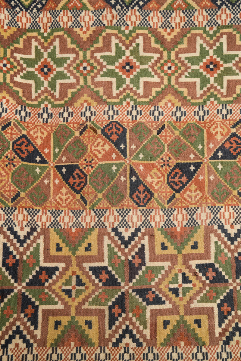 Antique Rollakan Swedish Textile 6'10" x 2'4"