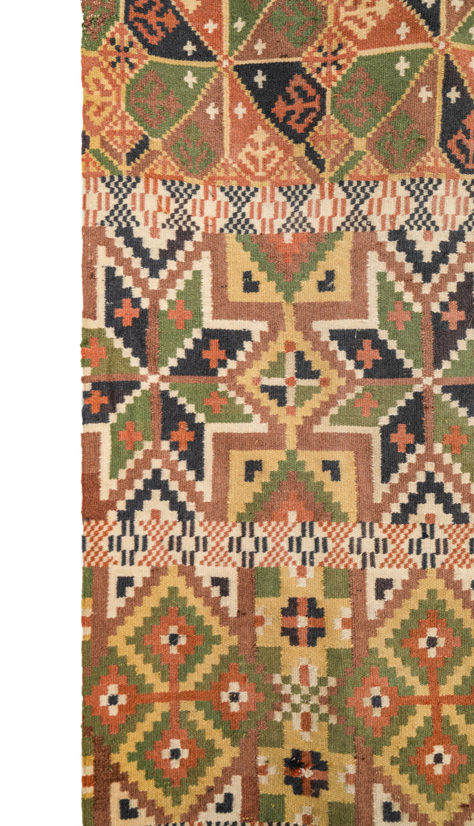 Antique Rollakan Swedish Textile 6'10" x 2'4"