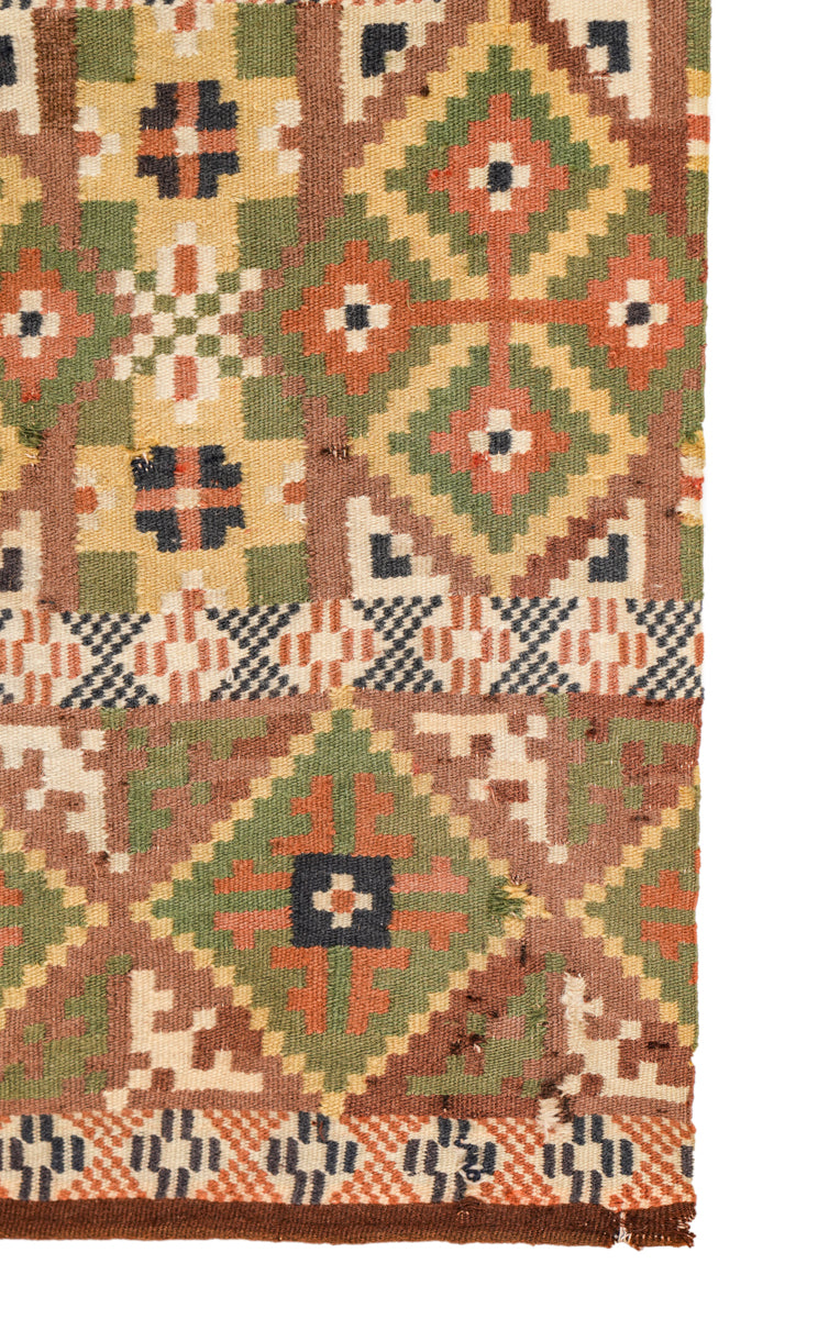 Antique Rollakan Swedish Textile 6'10" x 2'4"