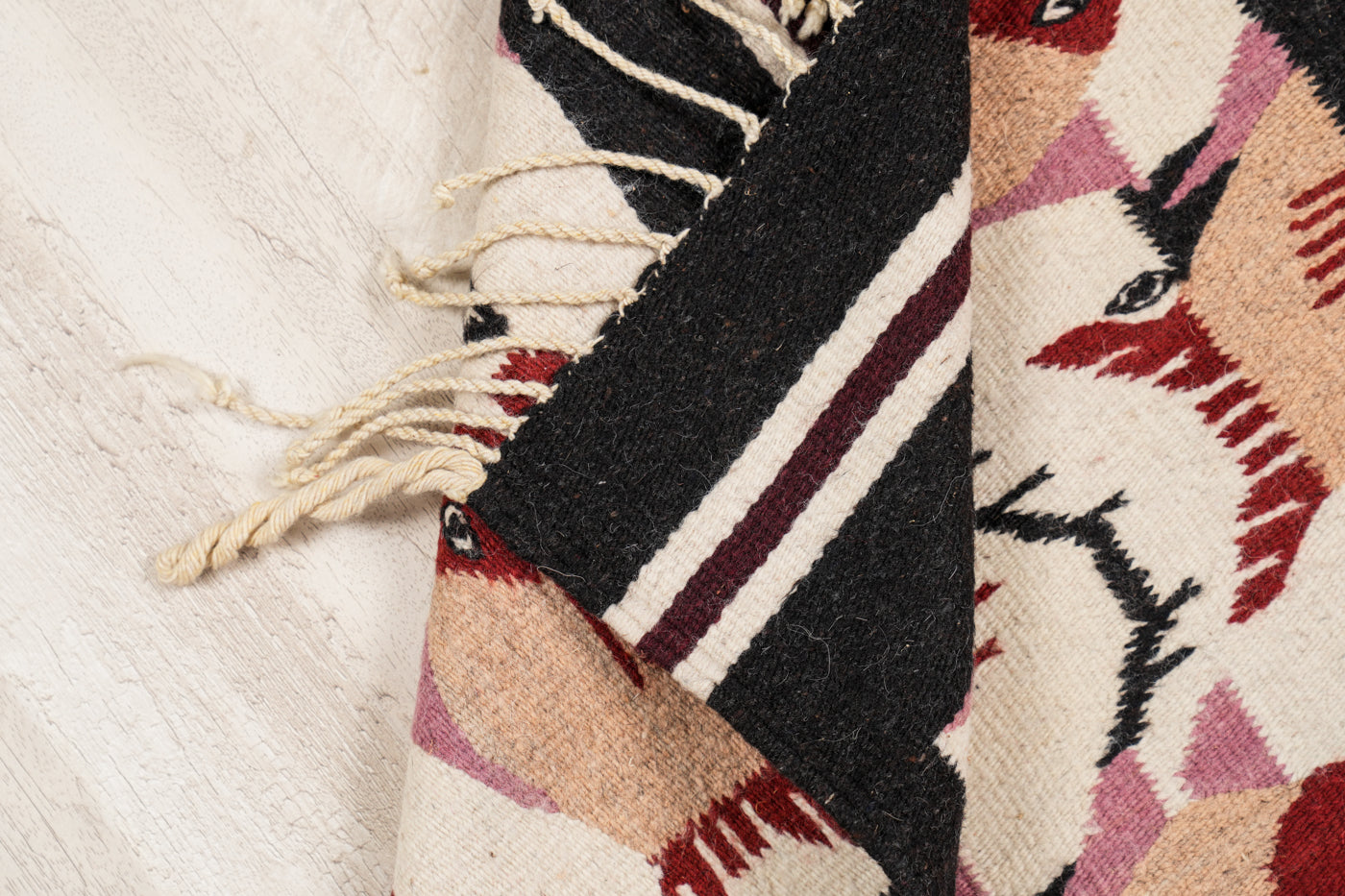 Vintage South American Escher Kilim 3'6" x 1'10"