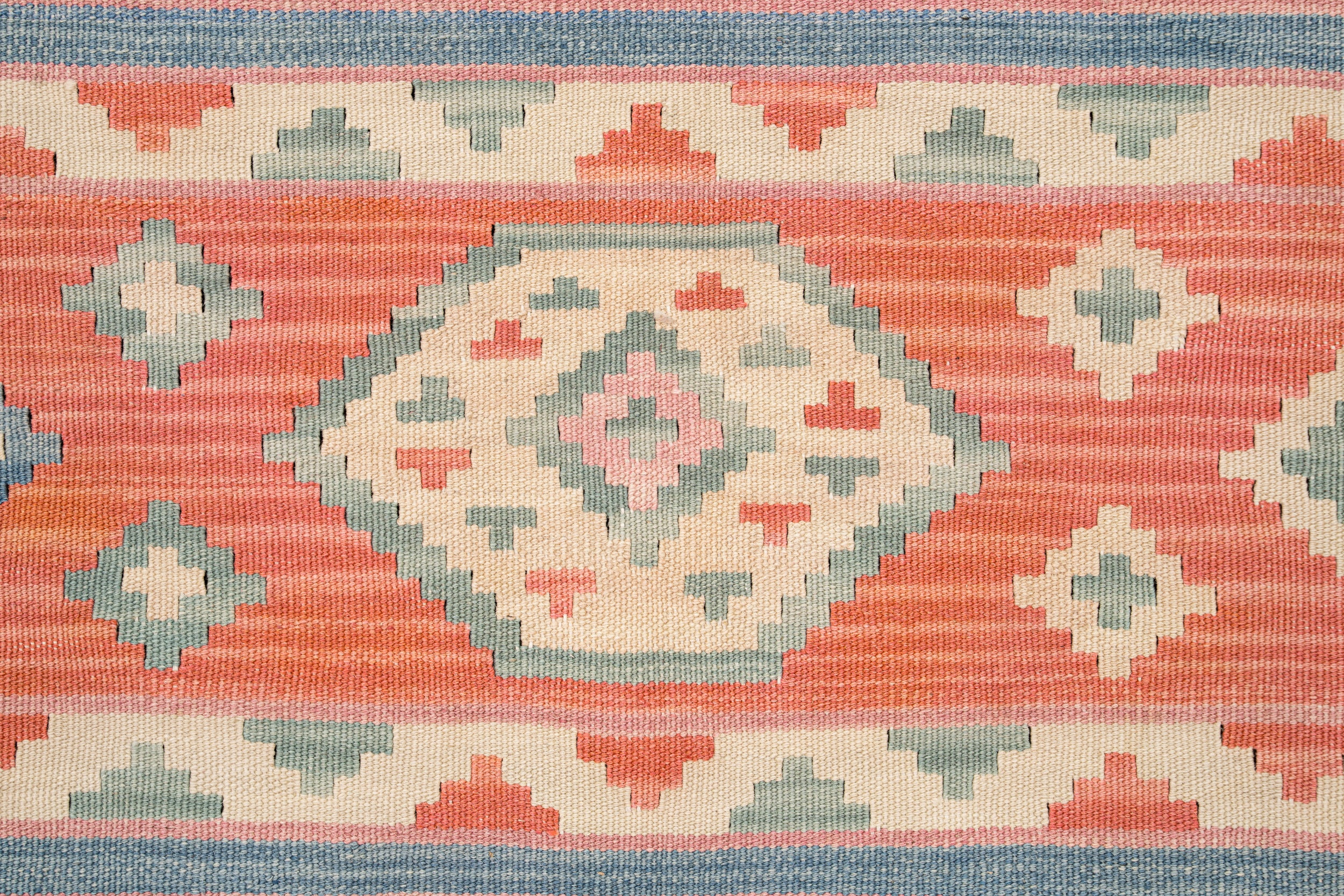 Vintage Turkish Wool Kilim 6'x 4'
