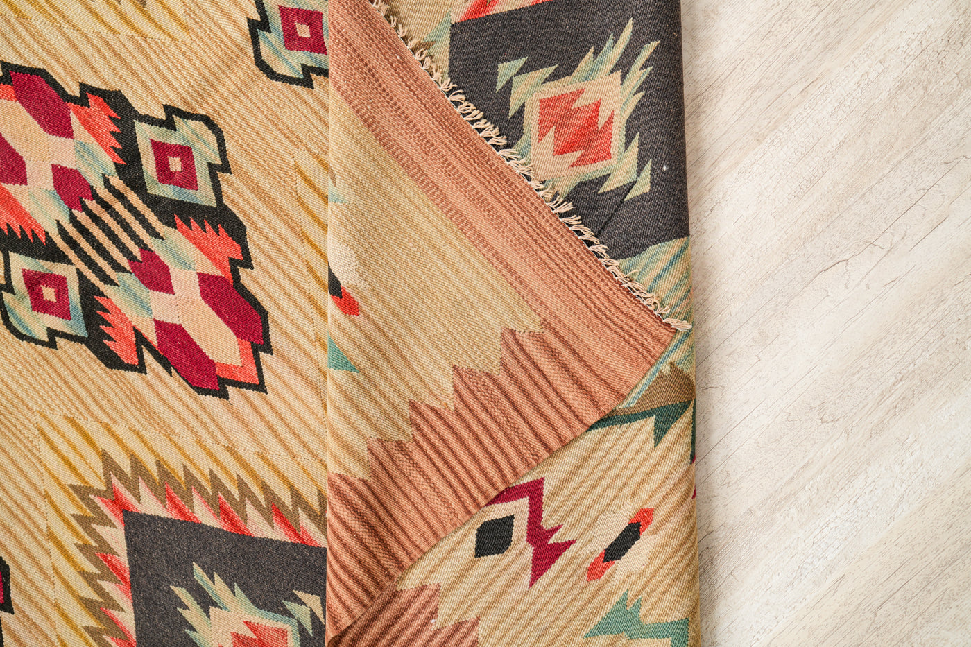 Vintage Polish Kilim 8'7" x 6'7"