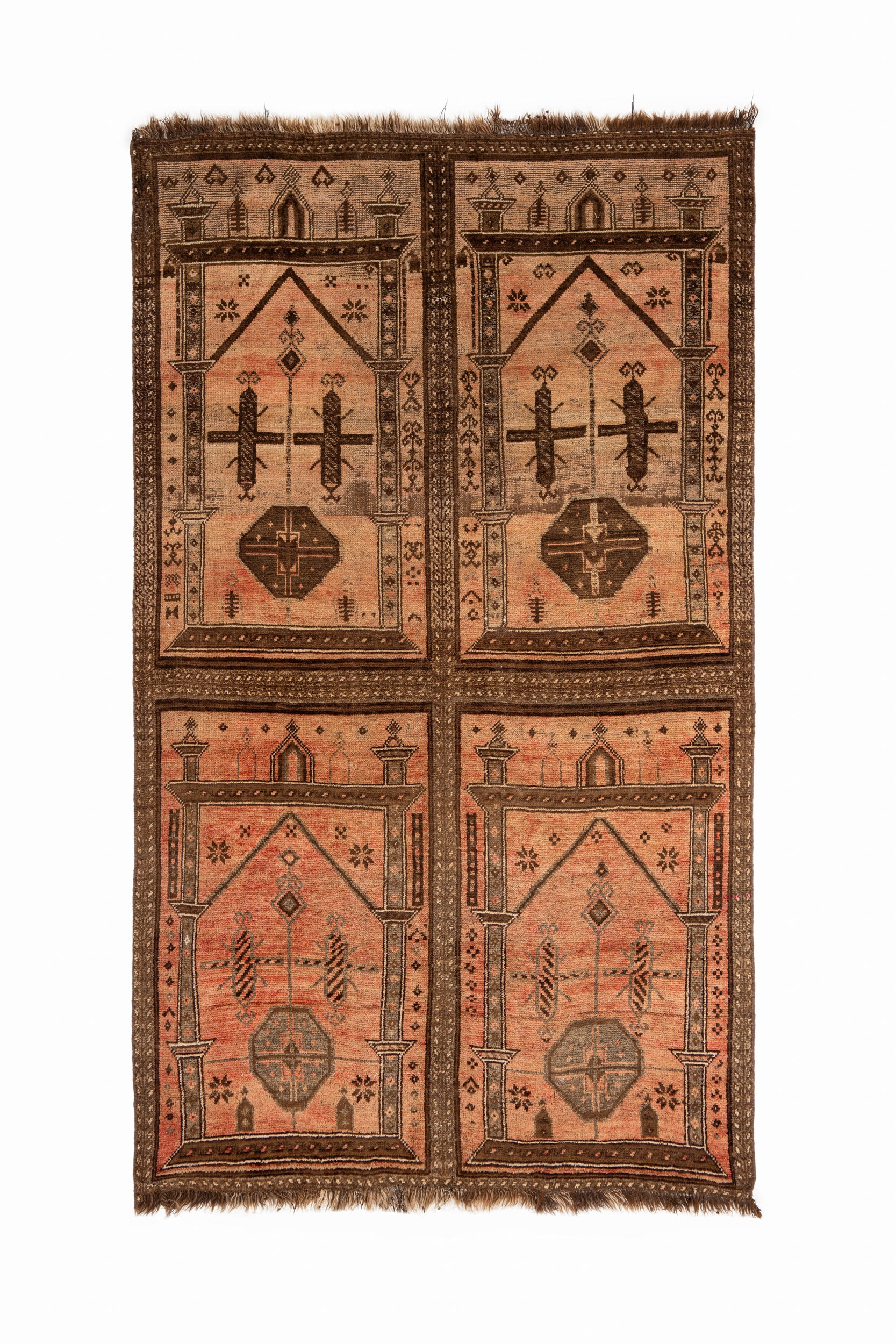 Vintage Turkmen Tribal Rug 8'x 5'