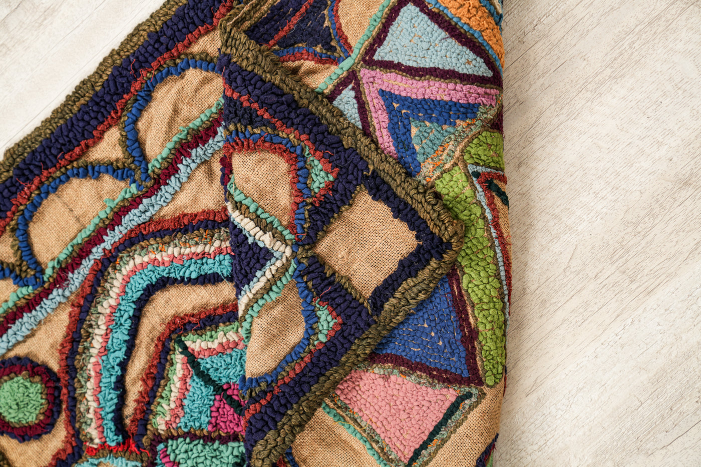 Vintage European Hook Rug 4'5" x 2'7"