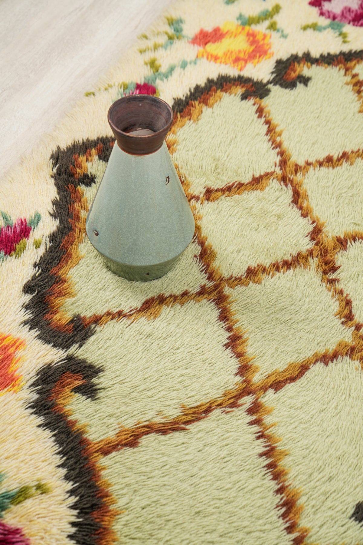 Vintage Scandinavian Rya Rug 5'7" x 3'9"