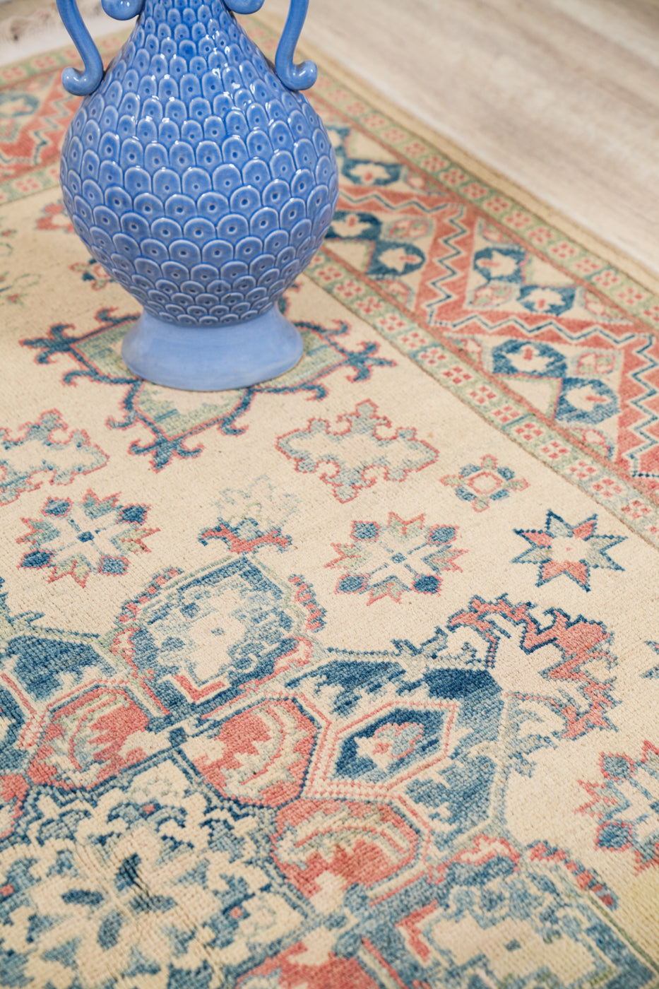 Vintage Afghan Kazak Rug 7' x 5'2"