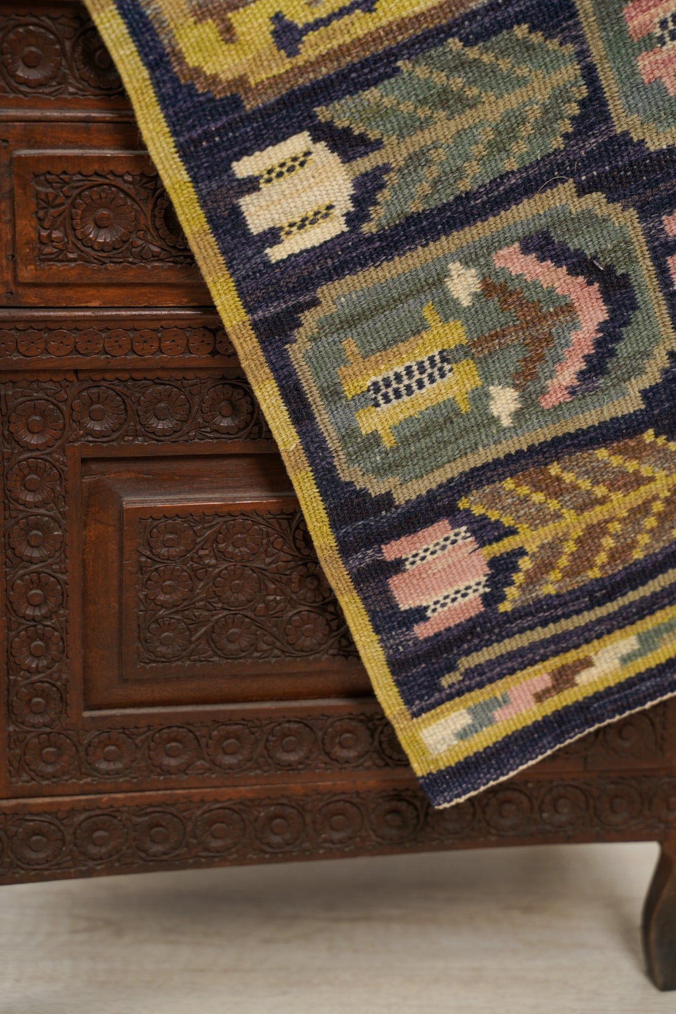 Antique Swedish Tapestry 2'10" x 1'3" (ABMMF)