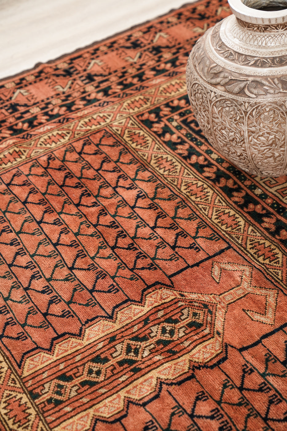 Vintage Afghan Hutchulu Rug 8'5" x 6'8"