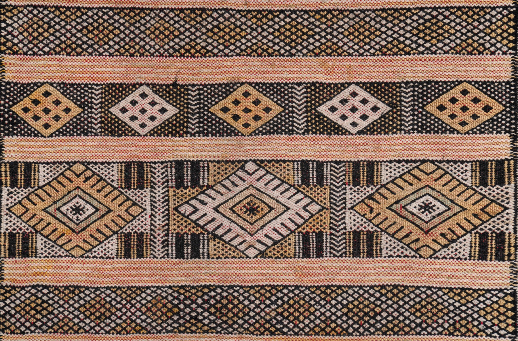 Vintage Moroccan Hallway Kilim 6'9" x 2'2"