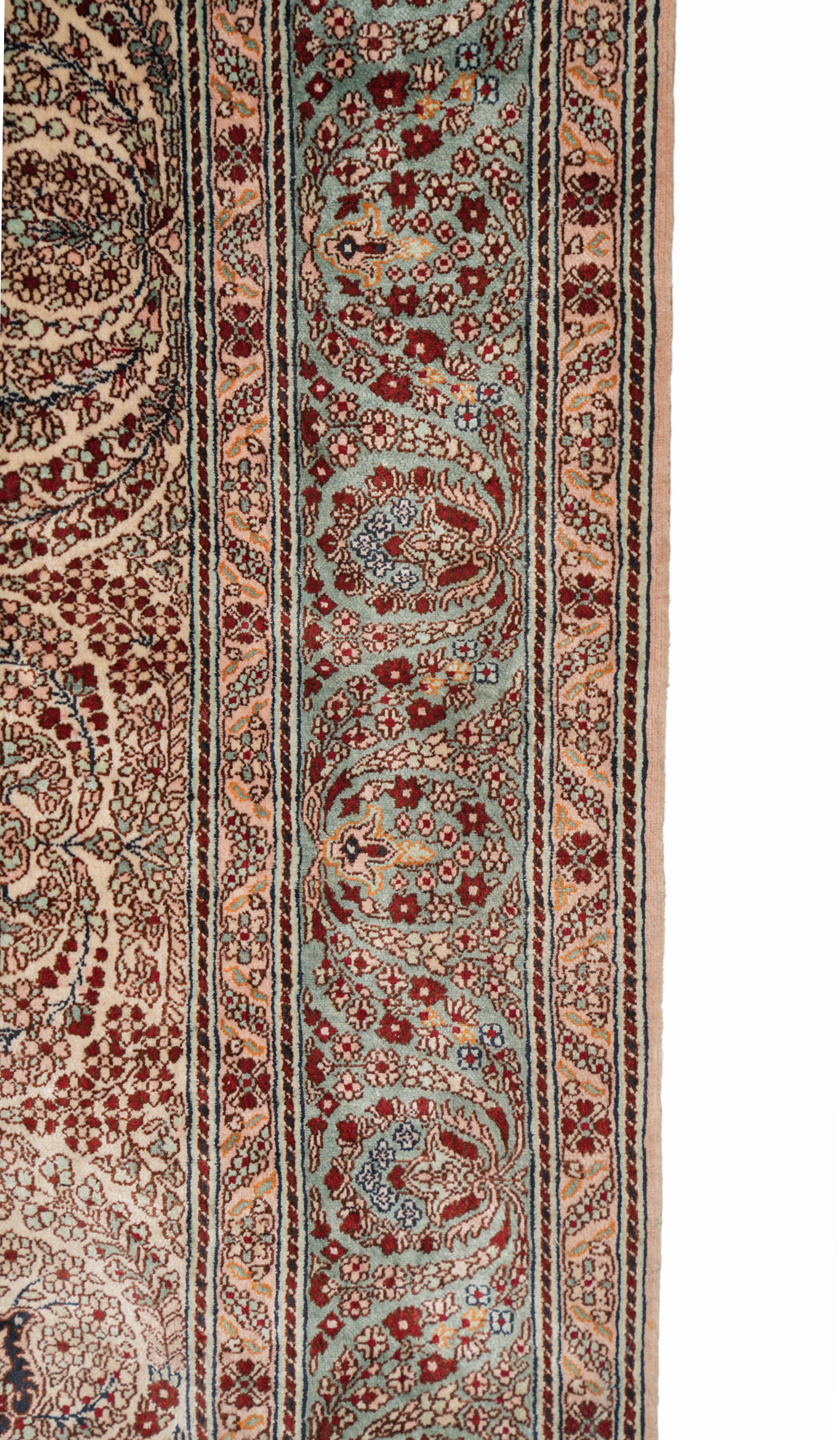 Vintage oriental silk rug 3'x 2'
