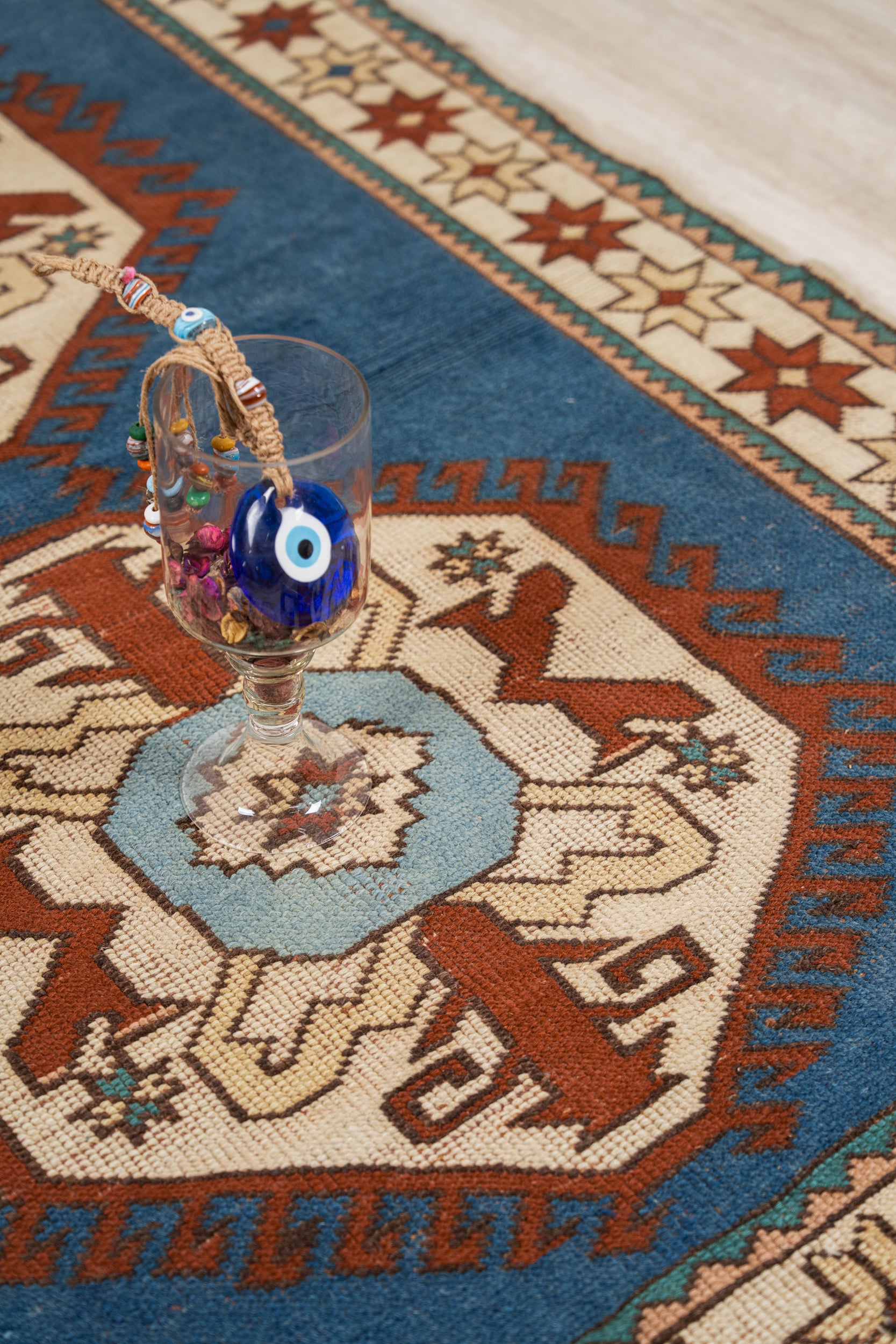 Vintage Turkish Kazak Rug 6'5" x 4'4"