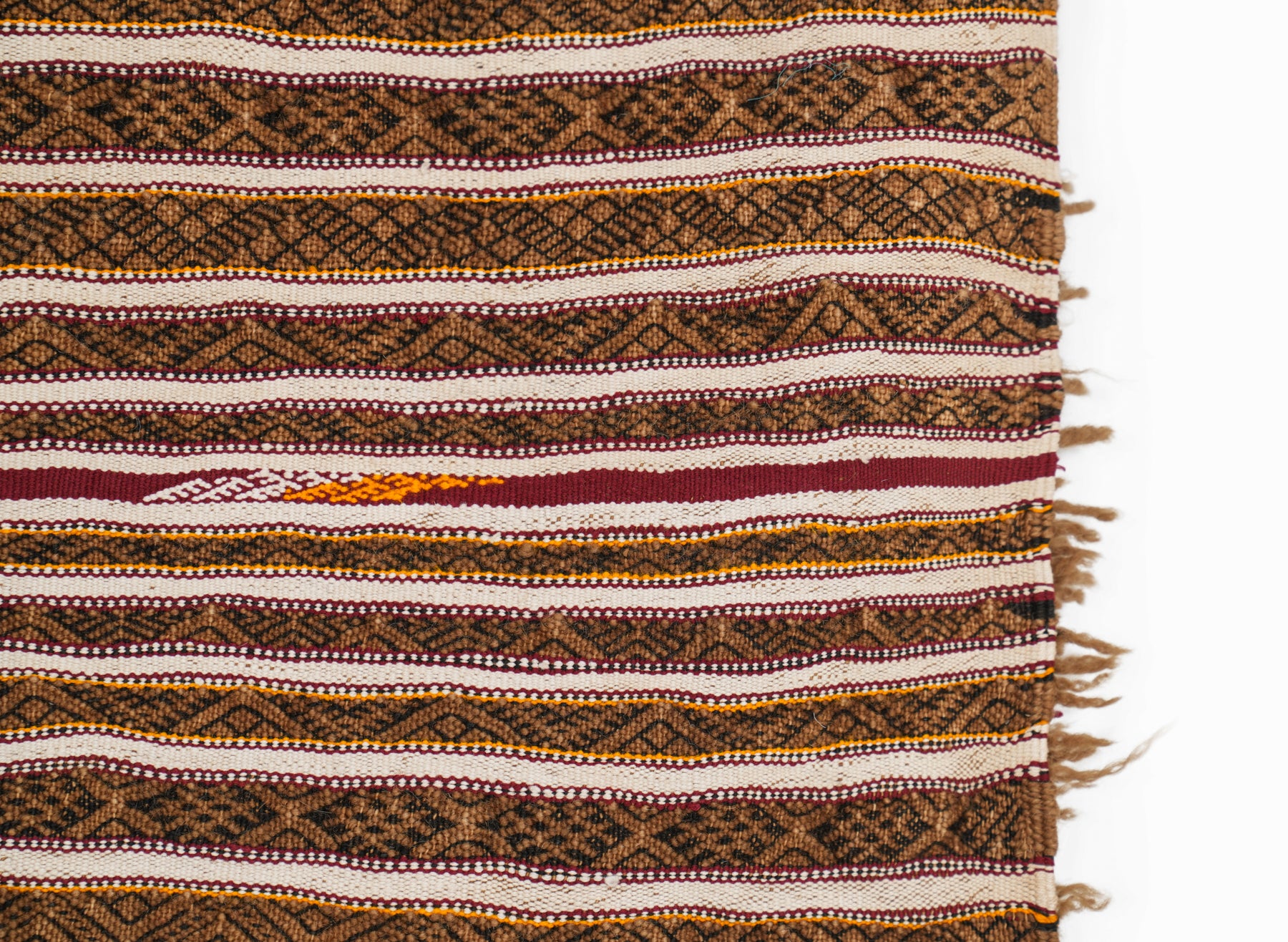 Vintage MOROCCAN Beni Ouarain KILIM 8' x 4'2"