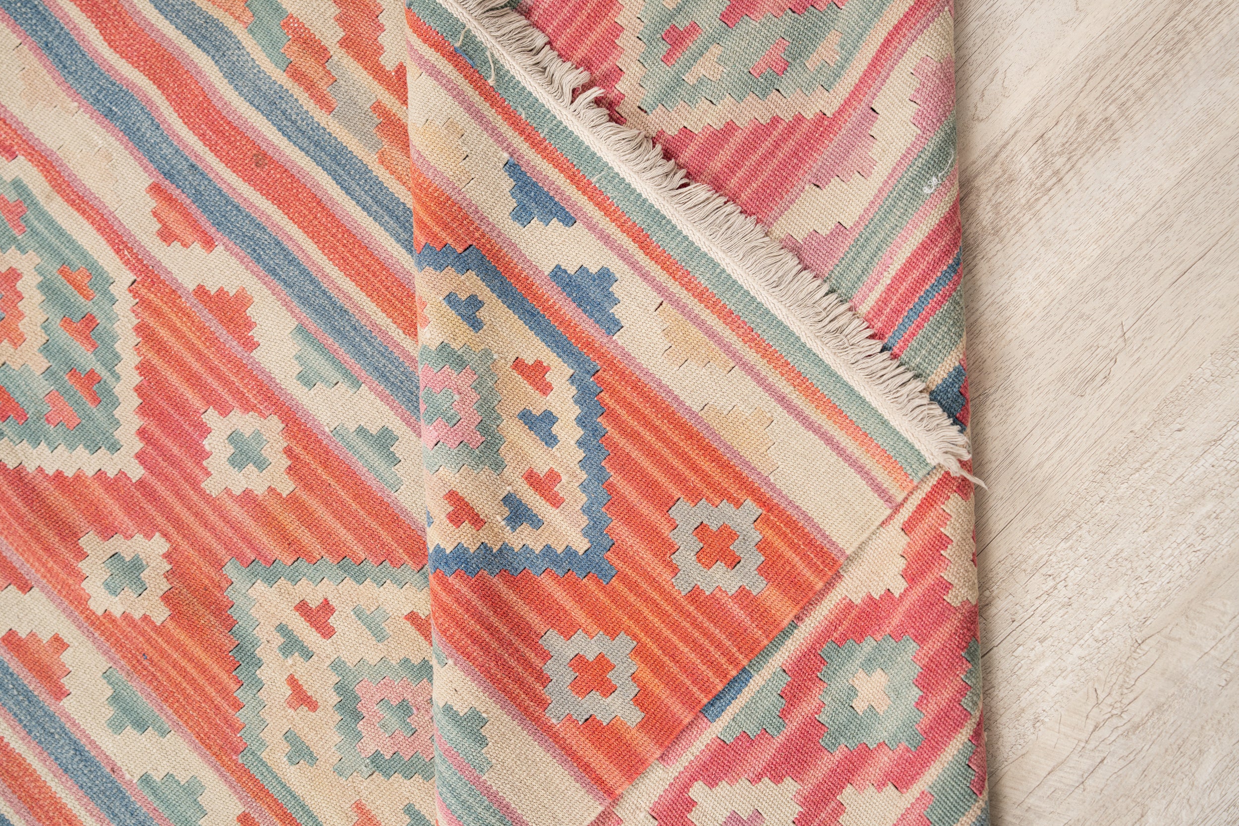Vintage Turkish Wool Kilim 6'x 4'