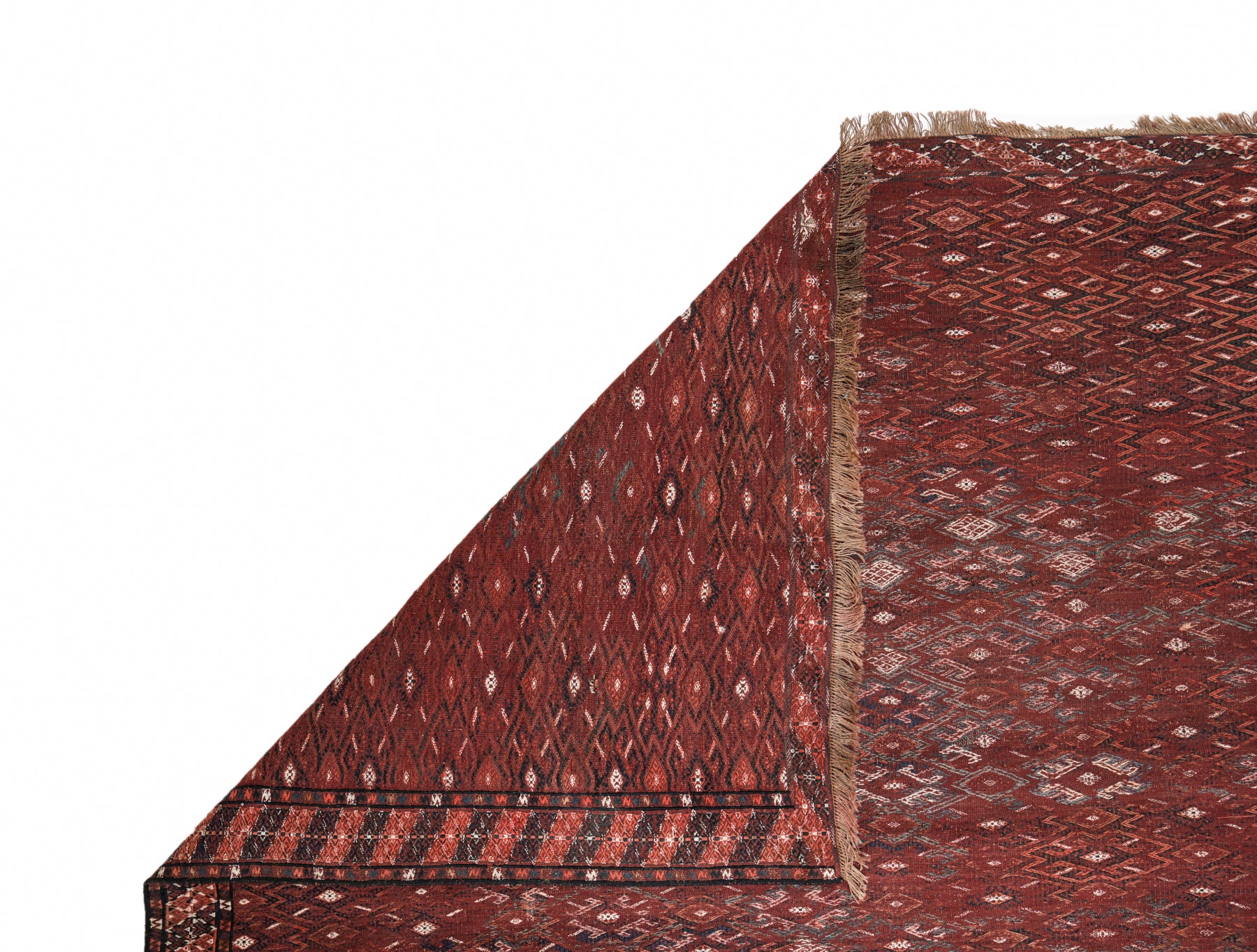 Antique Turkmen Soumak Kilim 11' x 7'4"