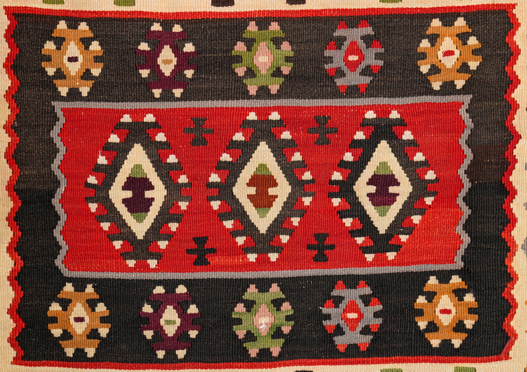 Vintage Balkan Kilim 6'6" X 3'4"