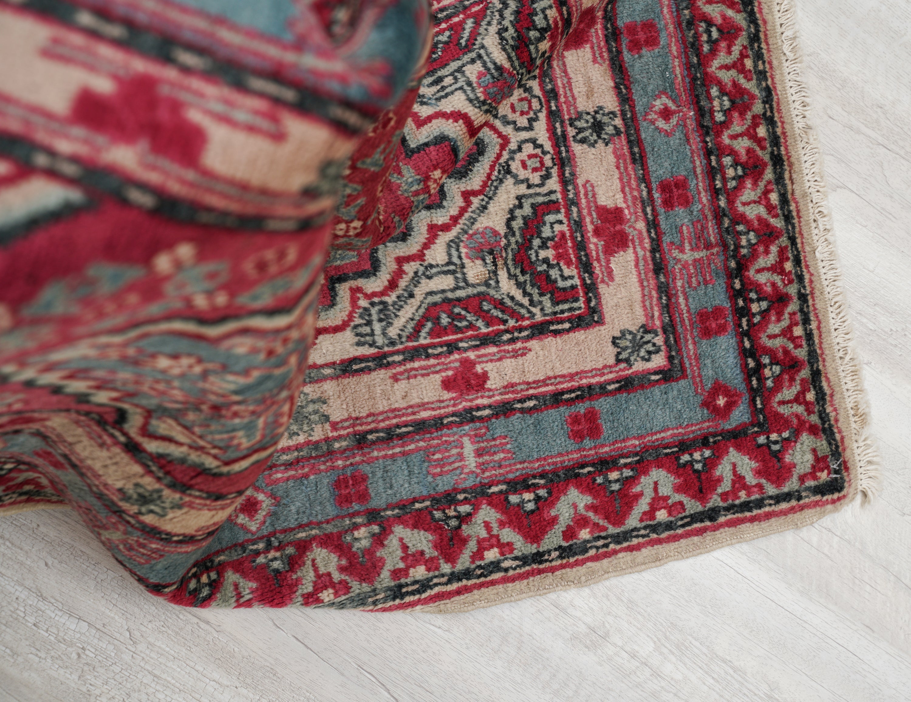 Vintage Turkish Tribal Rug 4'6" x 2'2"
