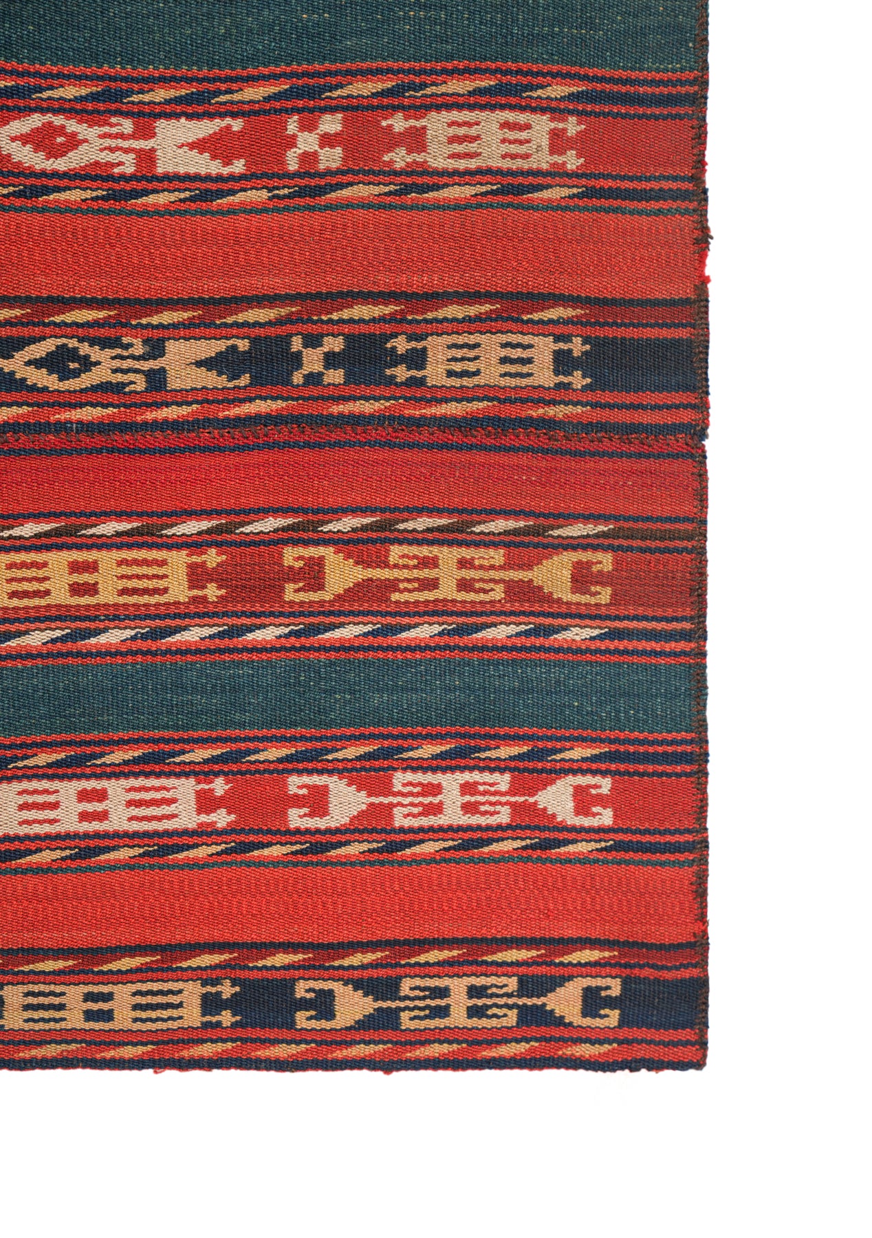 Antique Uzbek Jajim Kilim 4'9" x 4'5"