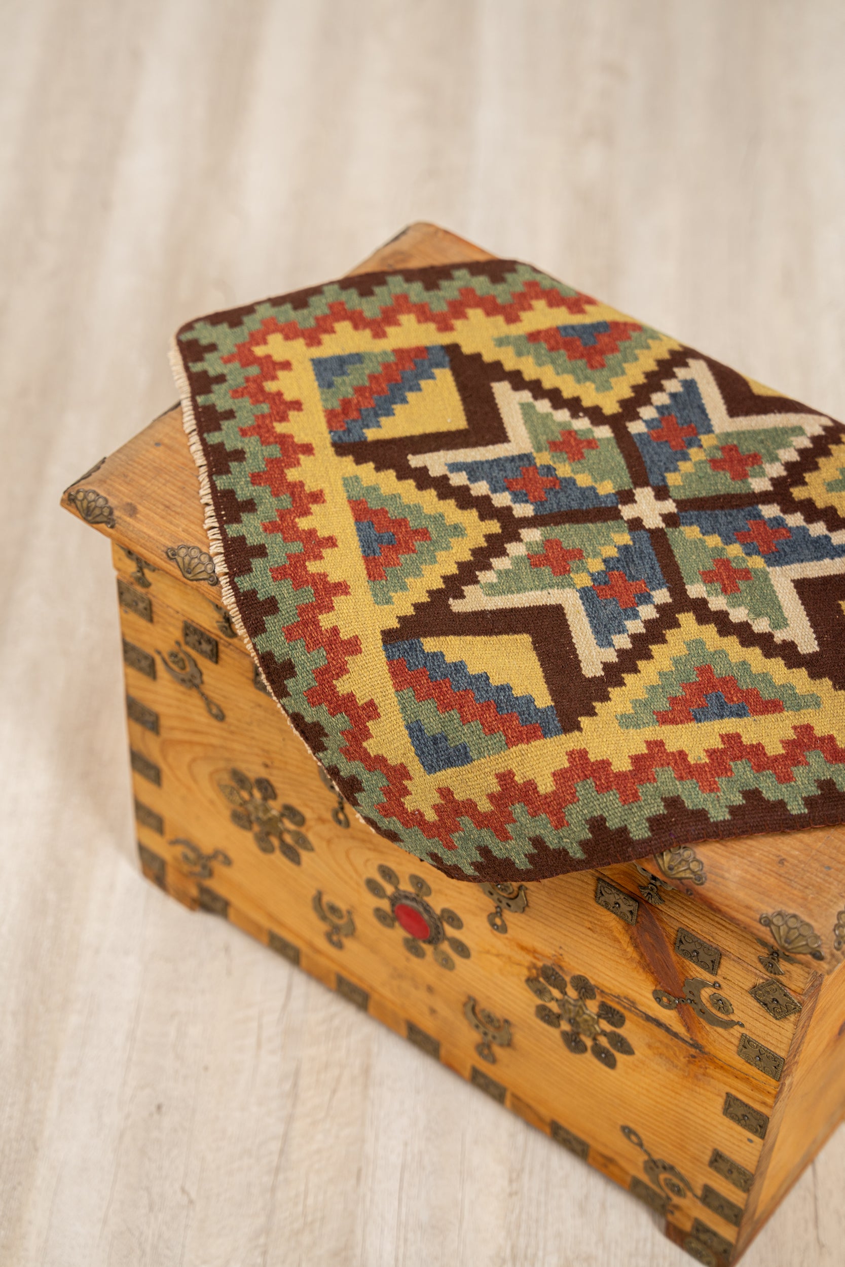 Antique Scandanavian Table Textile 1'5" x 1'5"