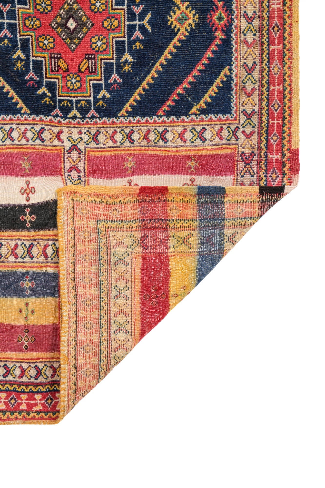 Vintage Moroccan High Mountain Tribal Rug 6'9" x 3'10"
