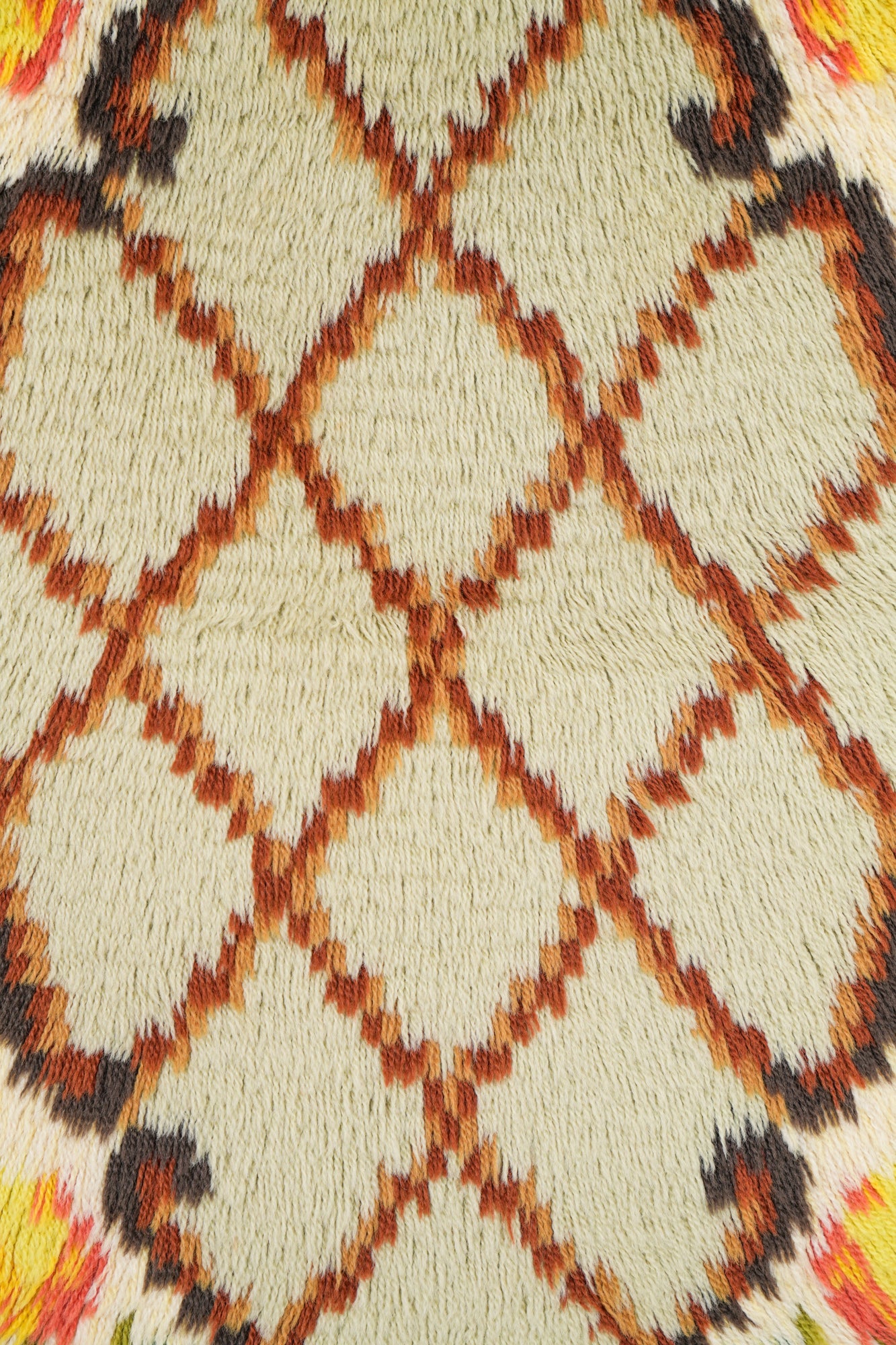 Vintage Scandinavian Rya Rug 3' x 2'