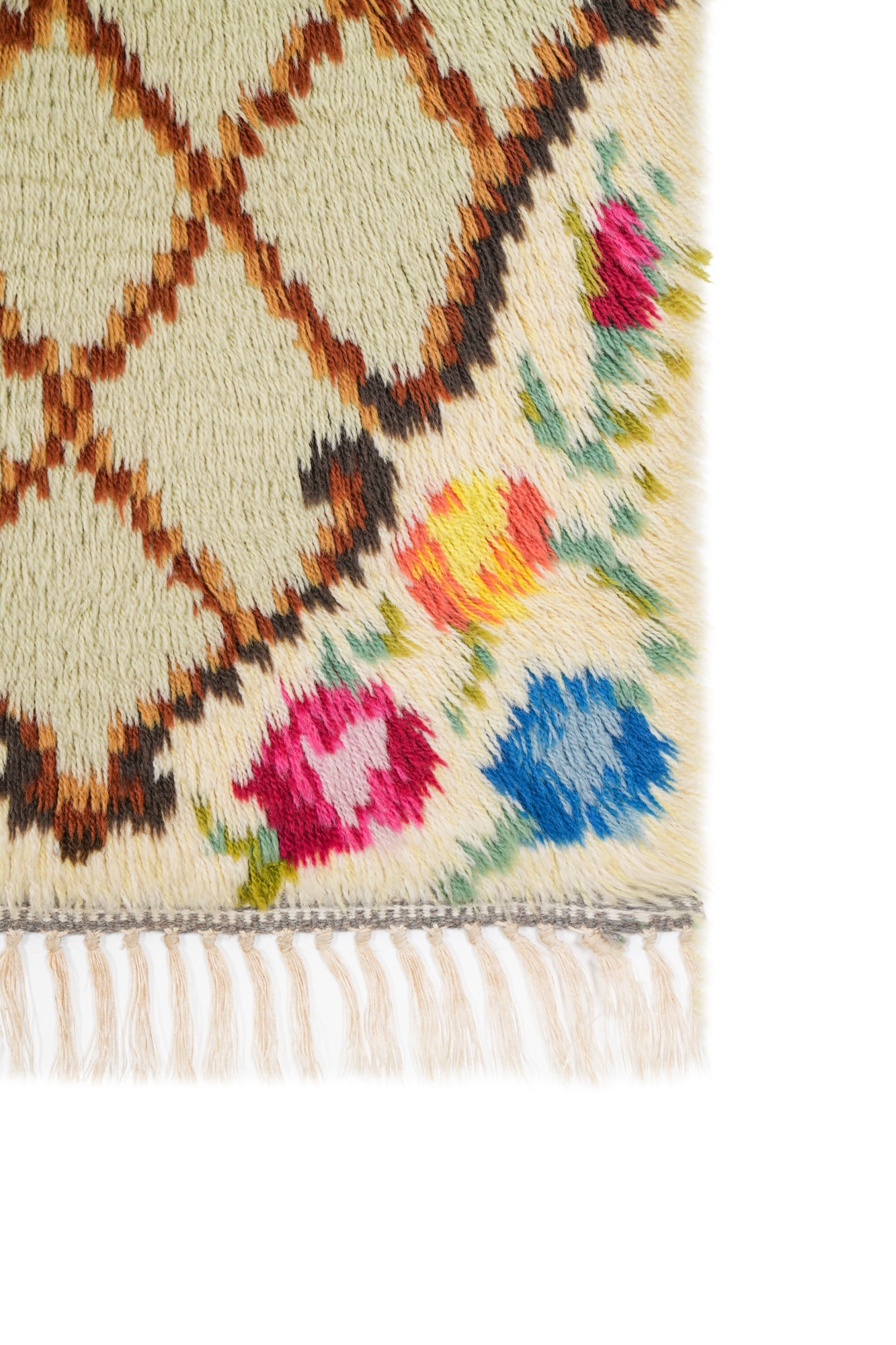 Vintage Scandinavian Rya Rug 3' x 2'