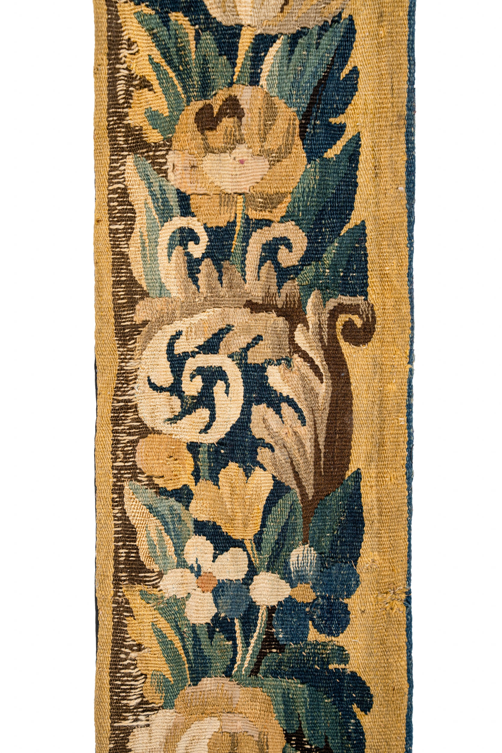 Antique Brussels Tapestry fragment 4' X 8"
