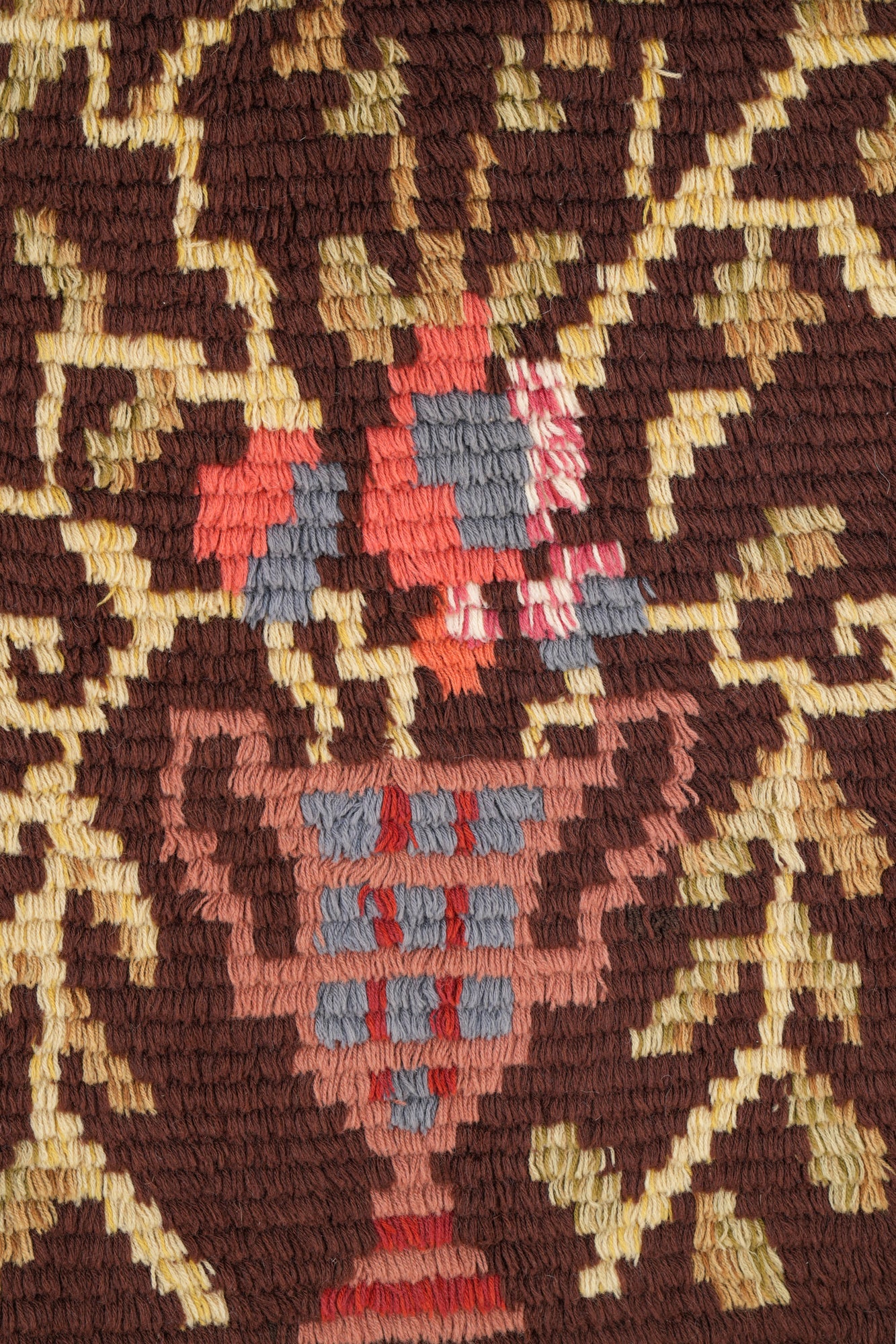 vintage Scandinavian Rya Rug 4'6" x 2'9"