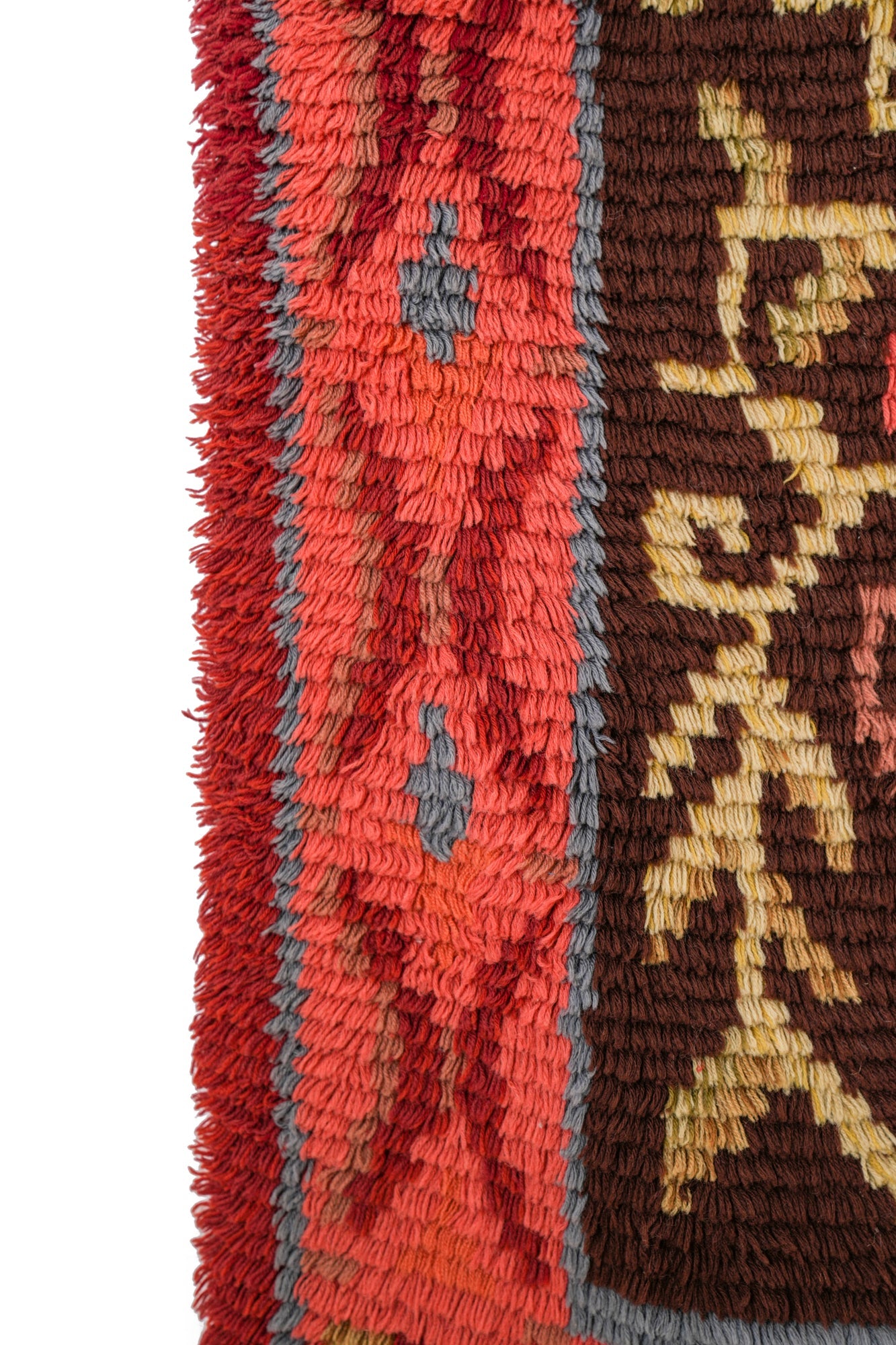 vintage Scandinavian Rya Rug 4'6" x 2'9"