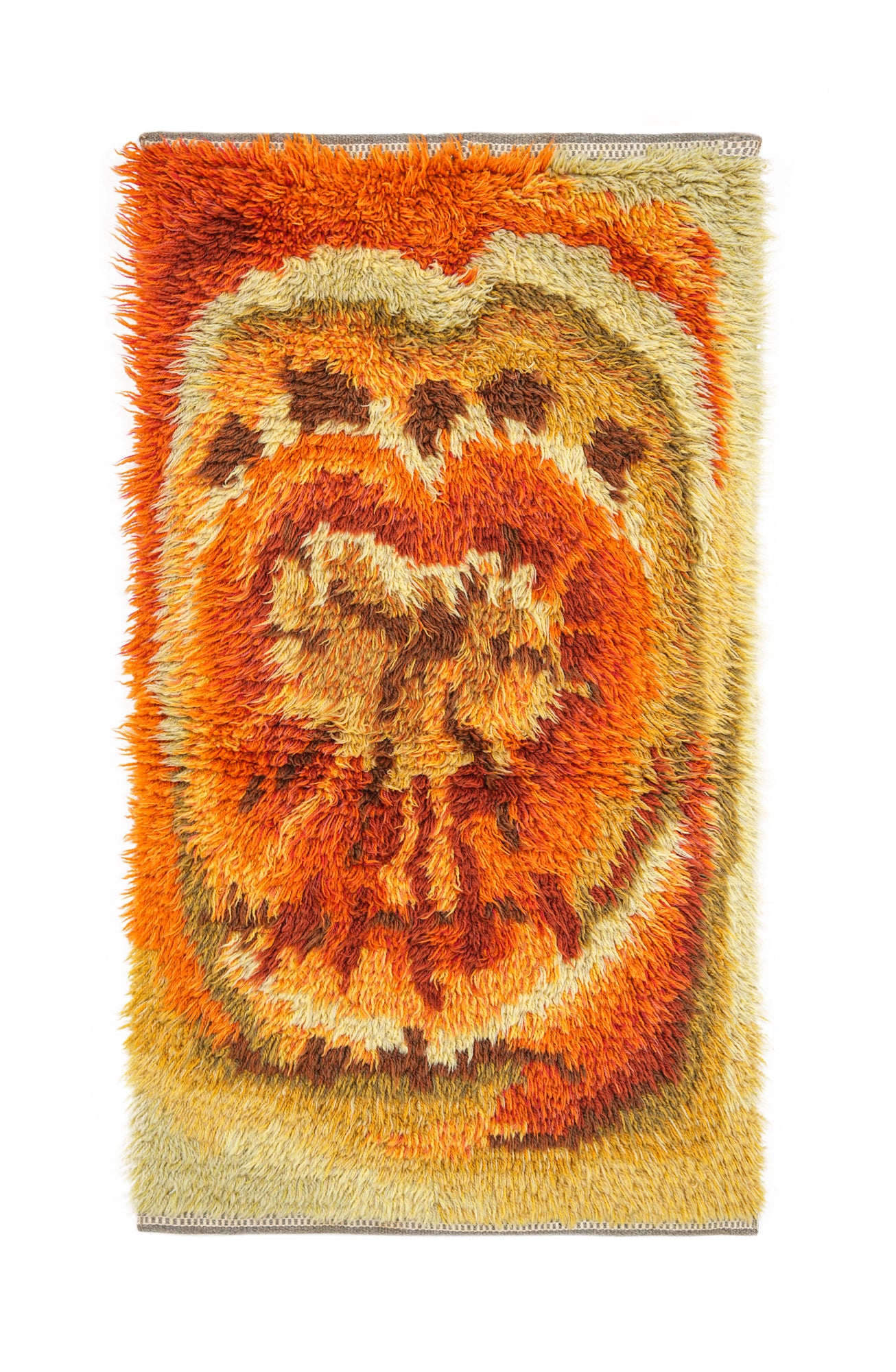 Vintage Scandanavian Rya Rug 4' x 2'2"