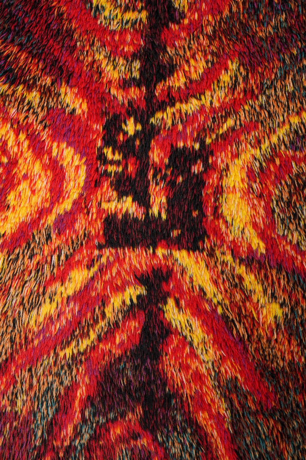Vintage Scandinavian Rya Rug 5' x 3'8"