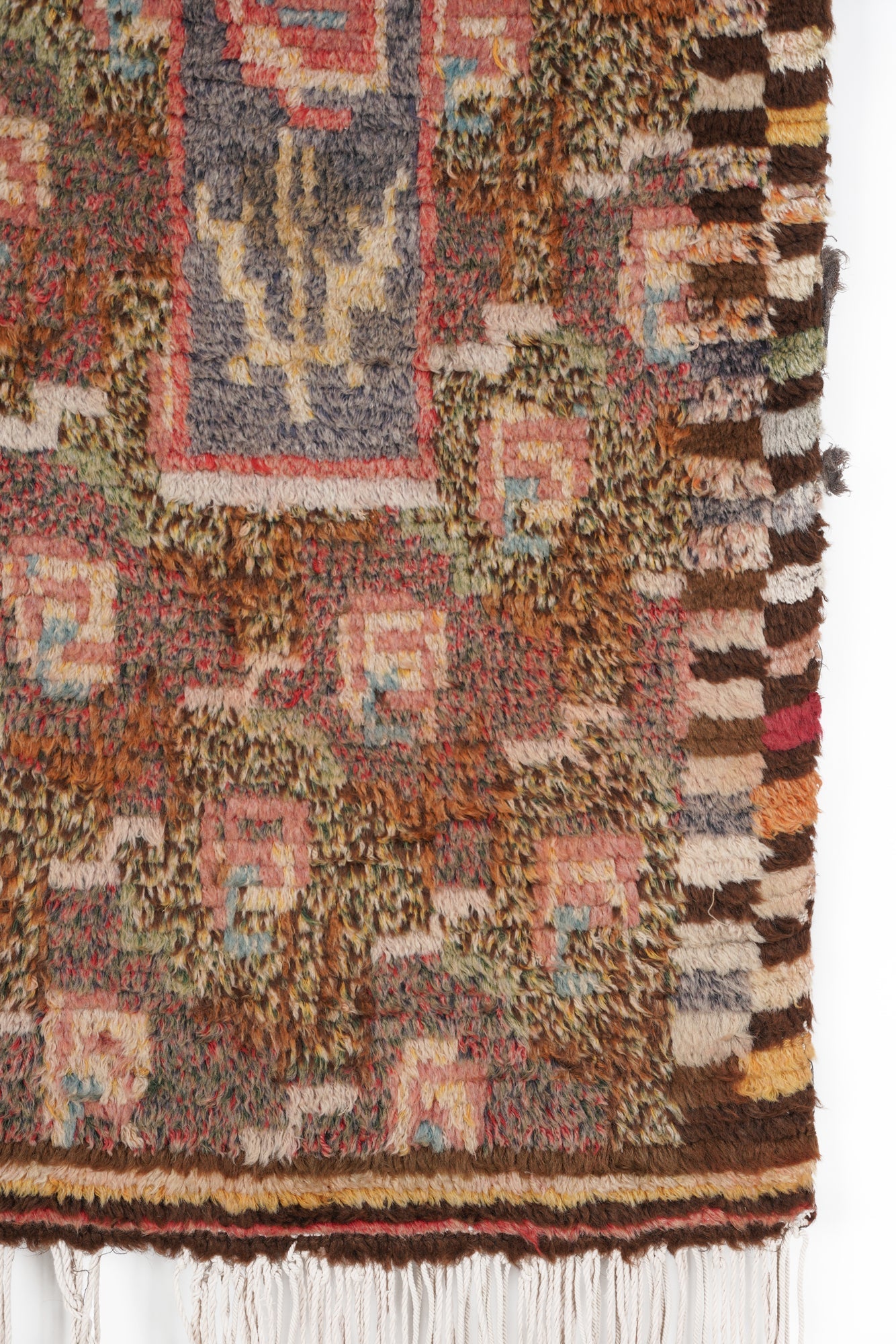Vintage Scandinavian Rya Rug 3'5" x 1'7"