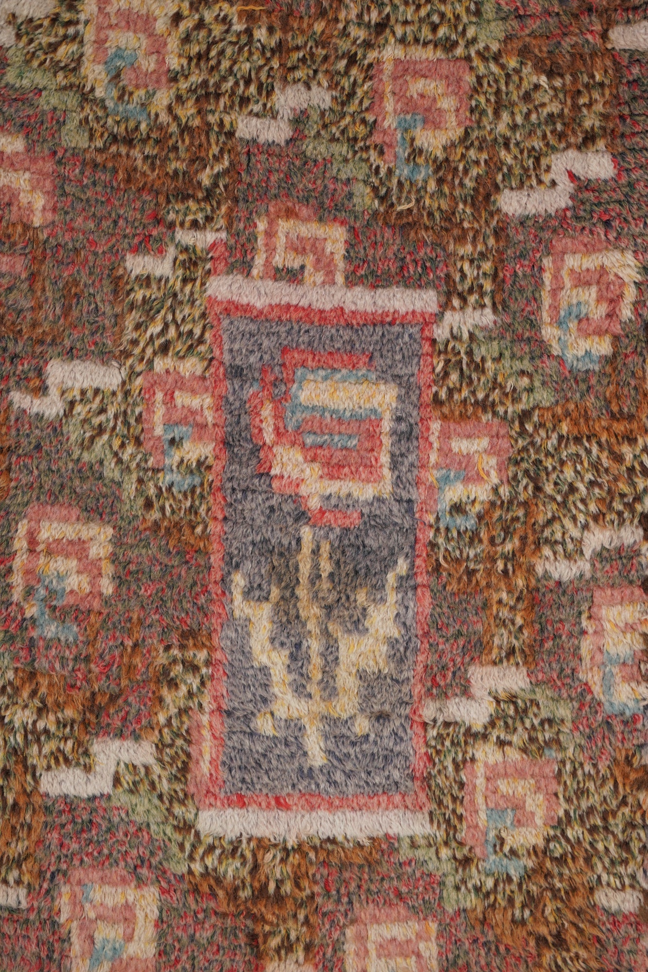 Vintage Scandinavian Rya Rug 3'5" x 1'7"