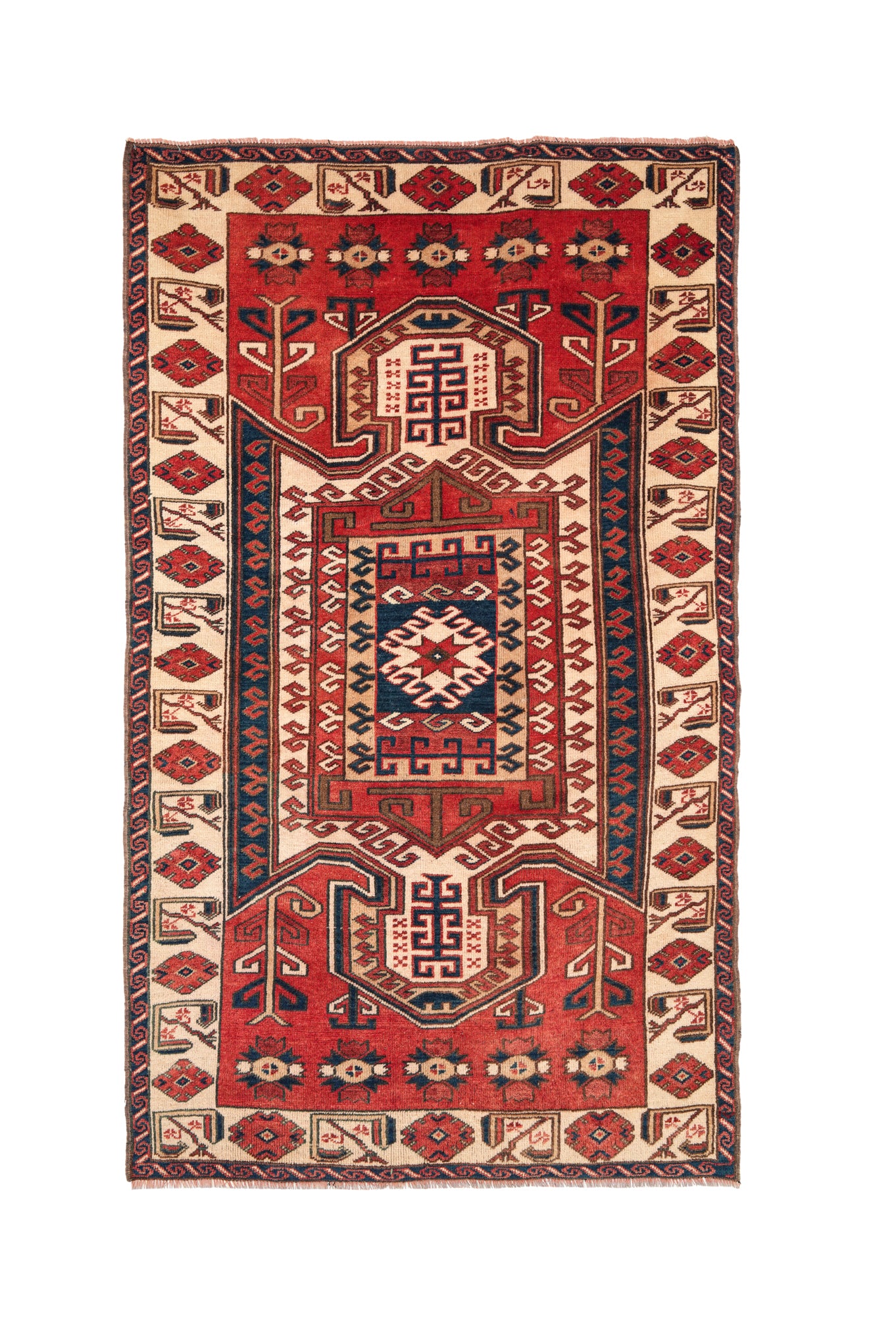 Vintage Turkish Kazak Rug 6'2" X 3'9"