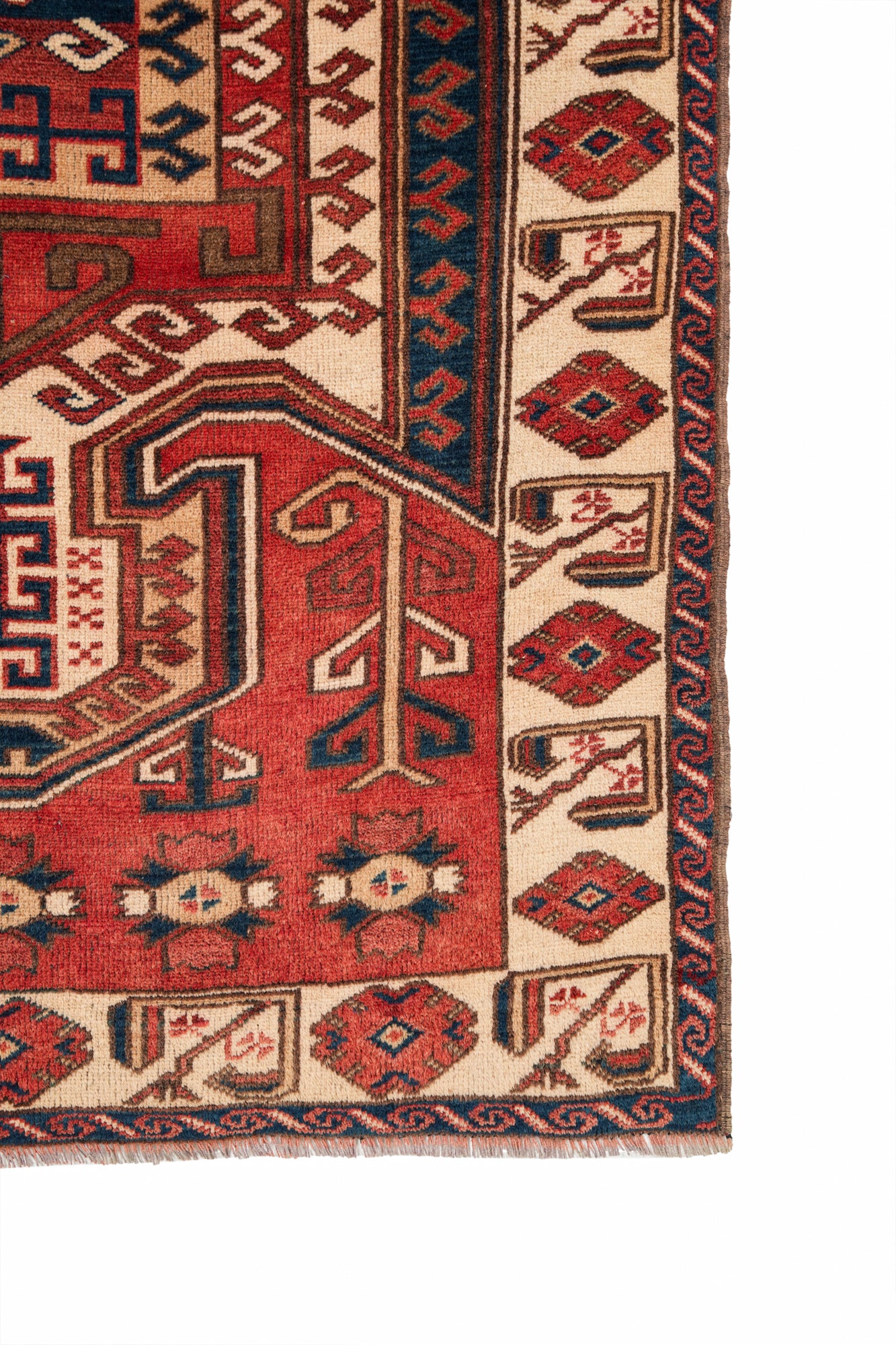 Vintage Turkish Kazak Rug 6'2" X 3'9"