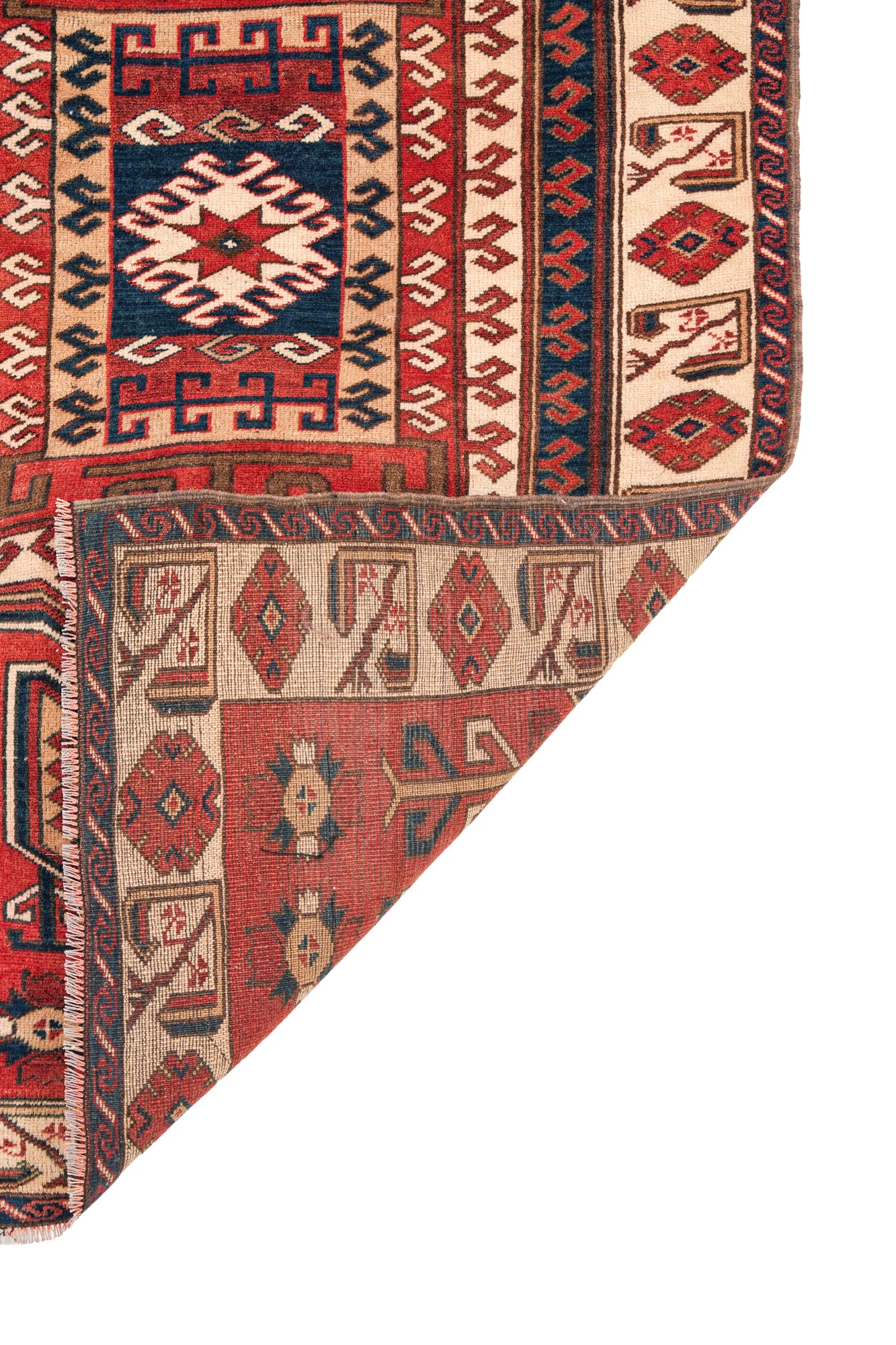 Vintage Turkish Kazak Rug 6'2" X 3'9"