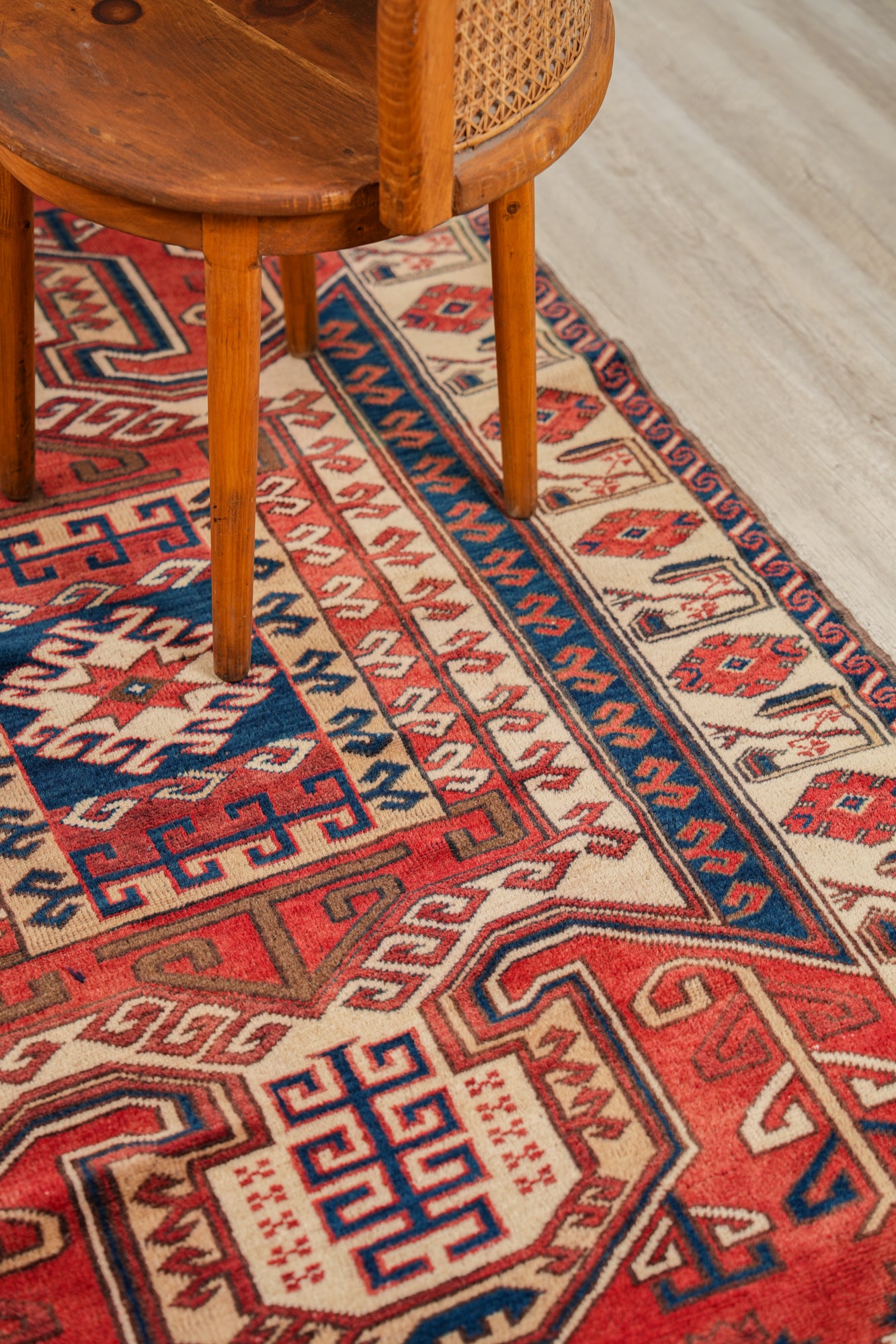 Vintage Turkish Kazak Rug 6'2" X 3'9"