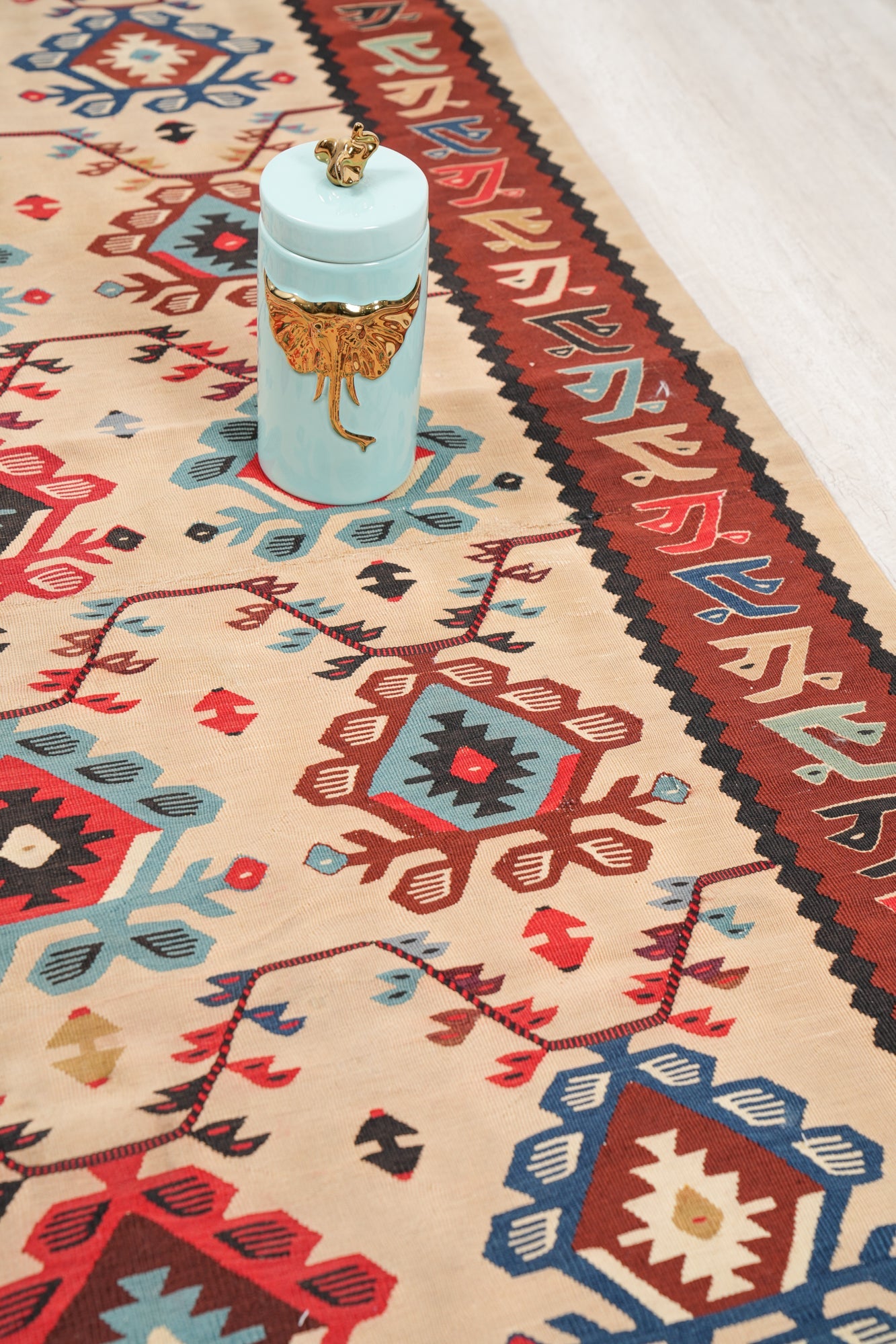 Vintage Balkan Kilim 7'5" x 3'3"