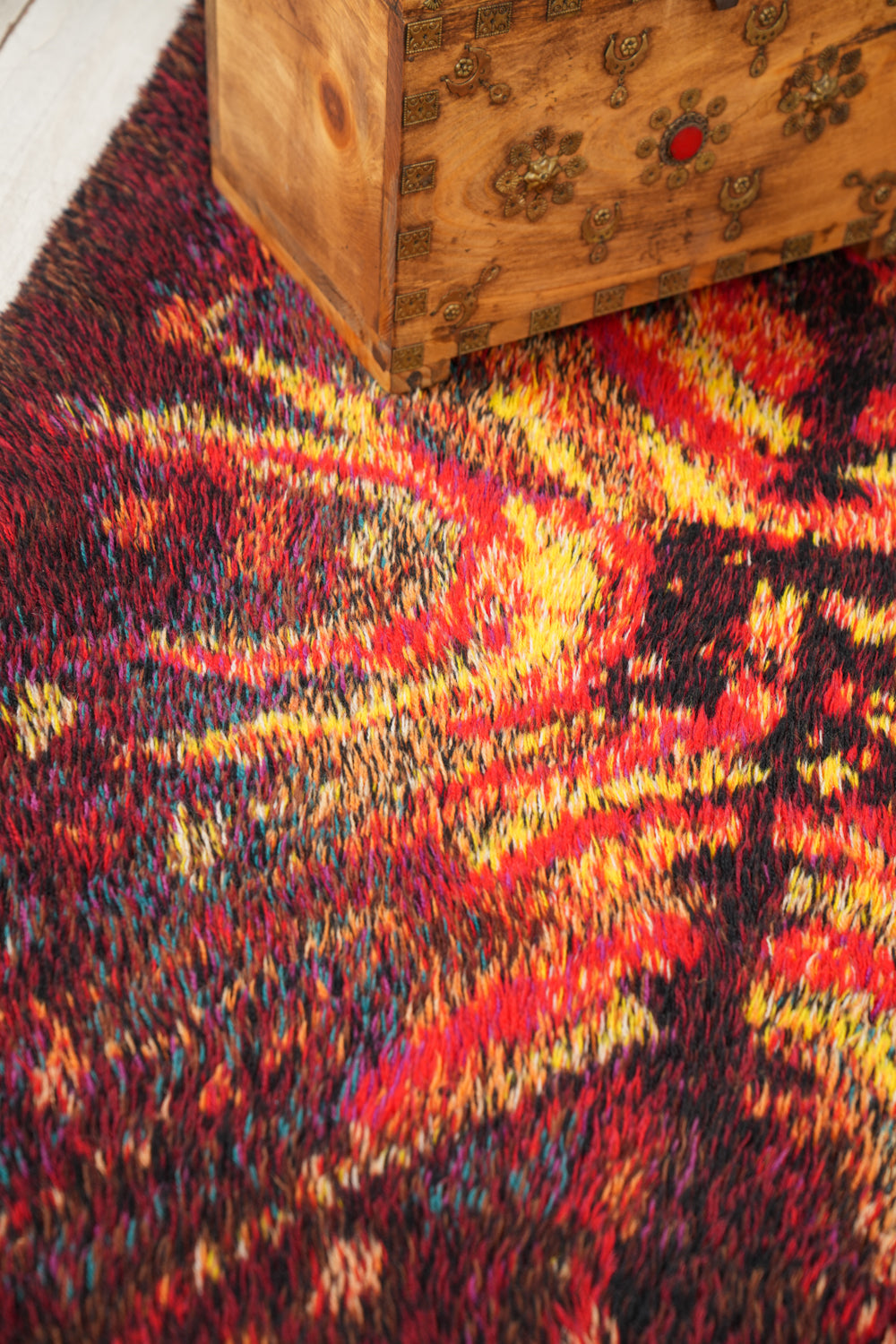 Vintage Scandinavian Rya Rug 5' x 3'8"