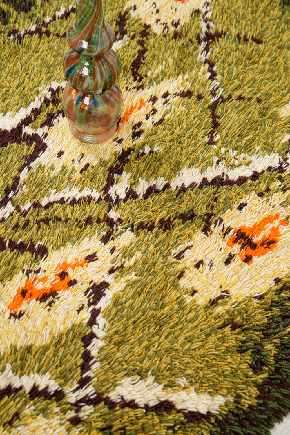 Vintage Scandinavian Rya Rug 5'4" x 3'8"