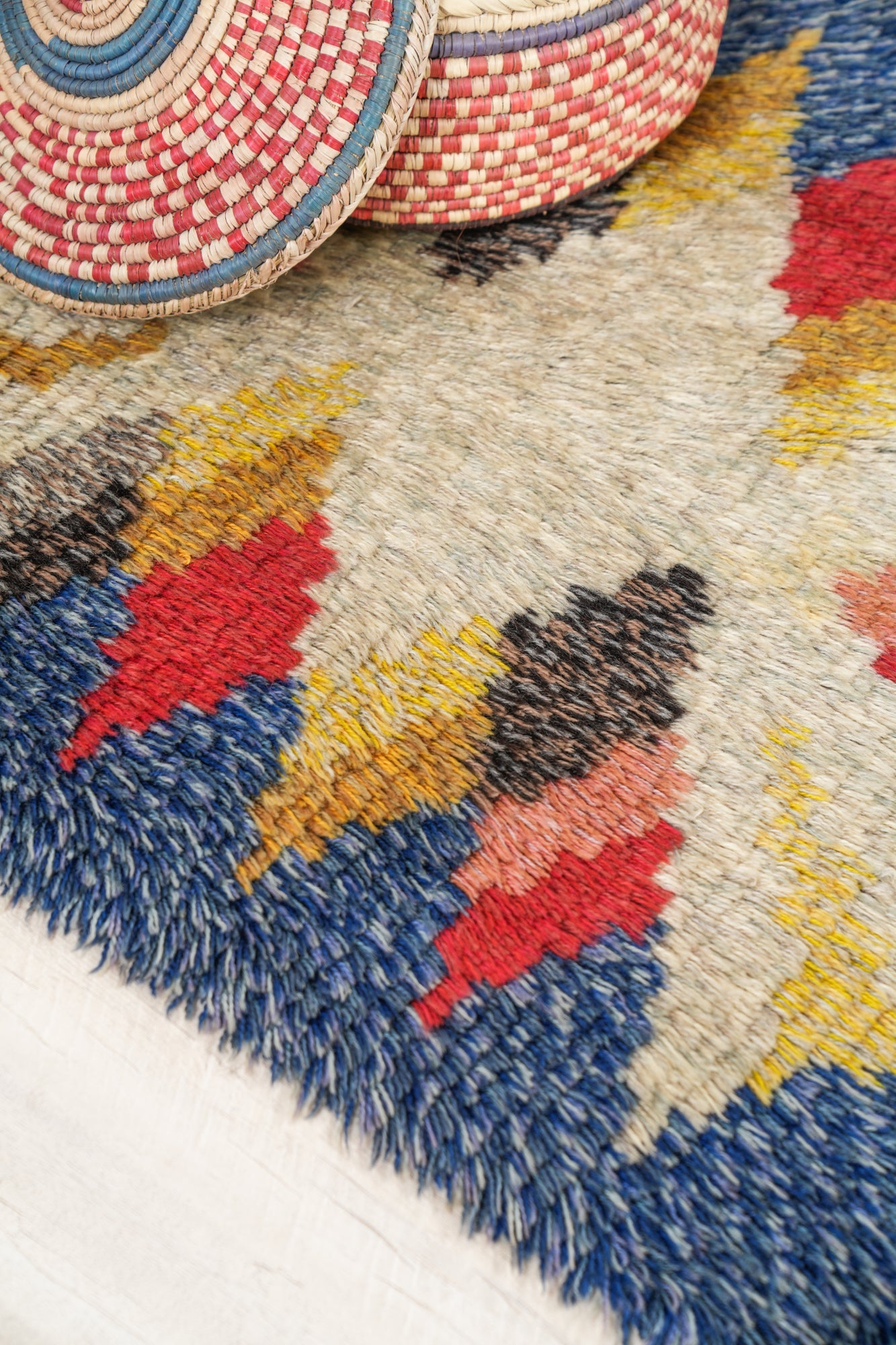 Vintage Scandinavian Rya Rug 3'3" x 2'5"