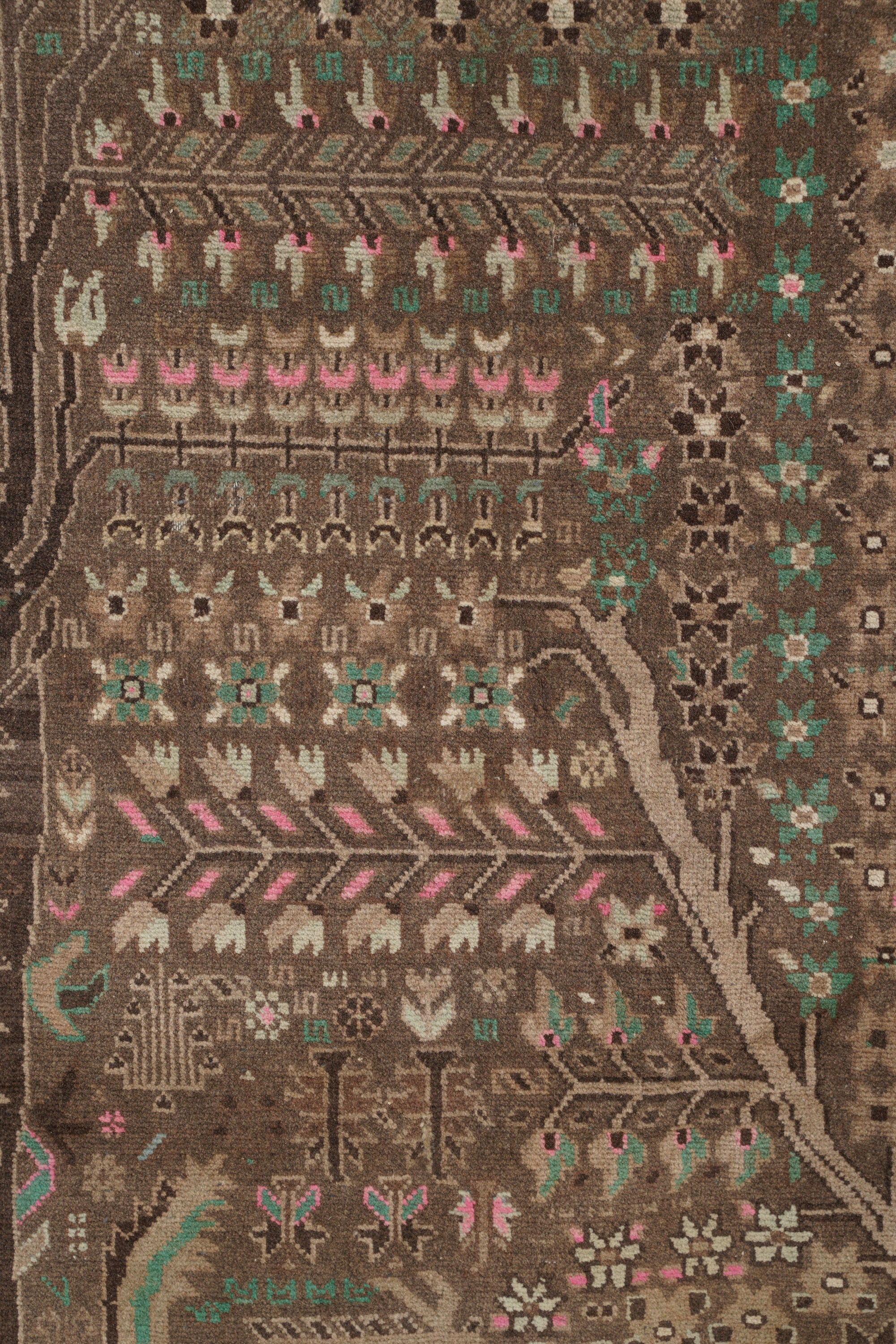 Vintage Baloch Tree Of Life Rug 8'8" x 4'8"