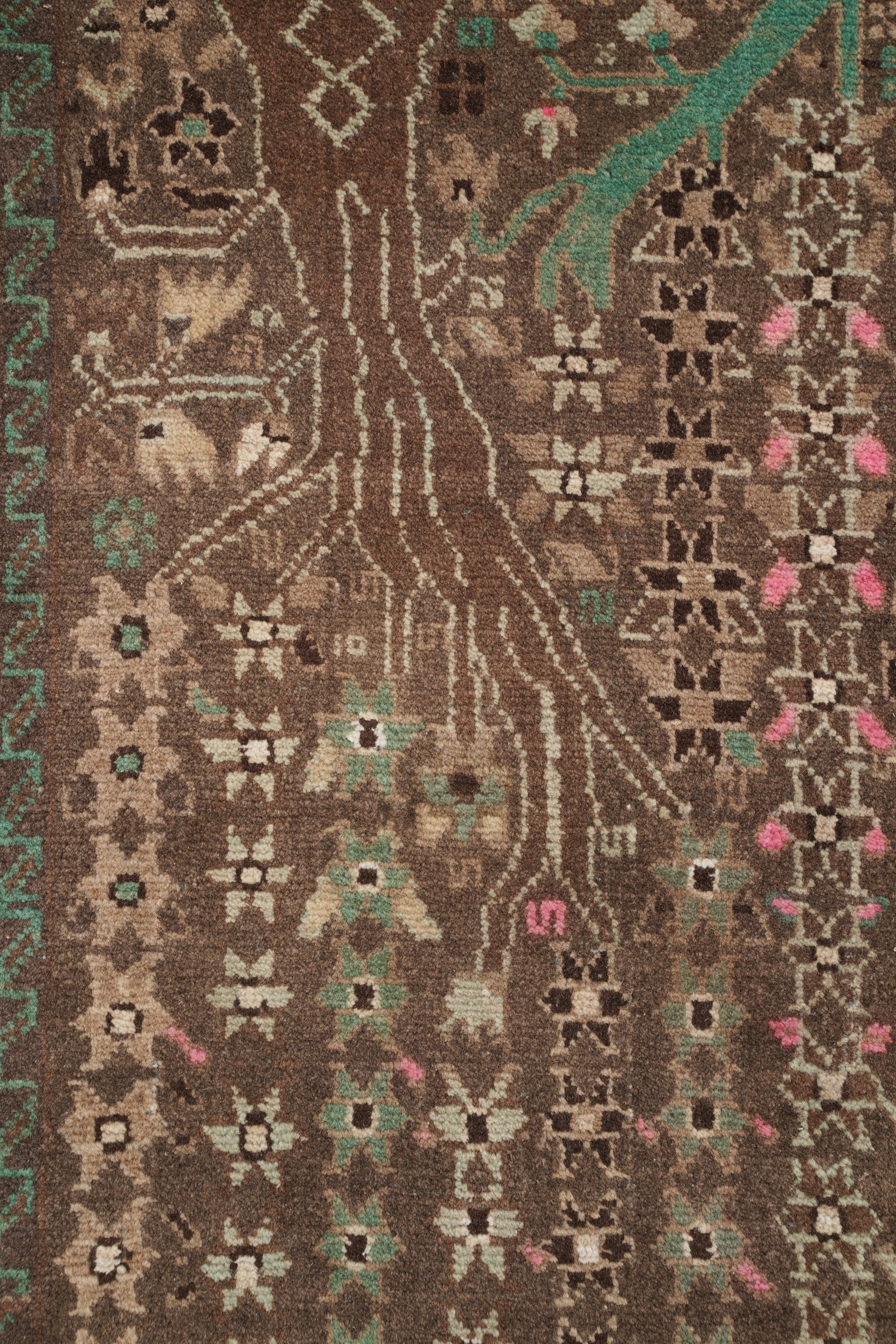 Vintage Baloch Tree Of Life Rug 8'8" x 4'8"