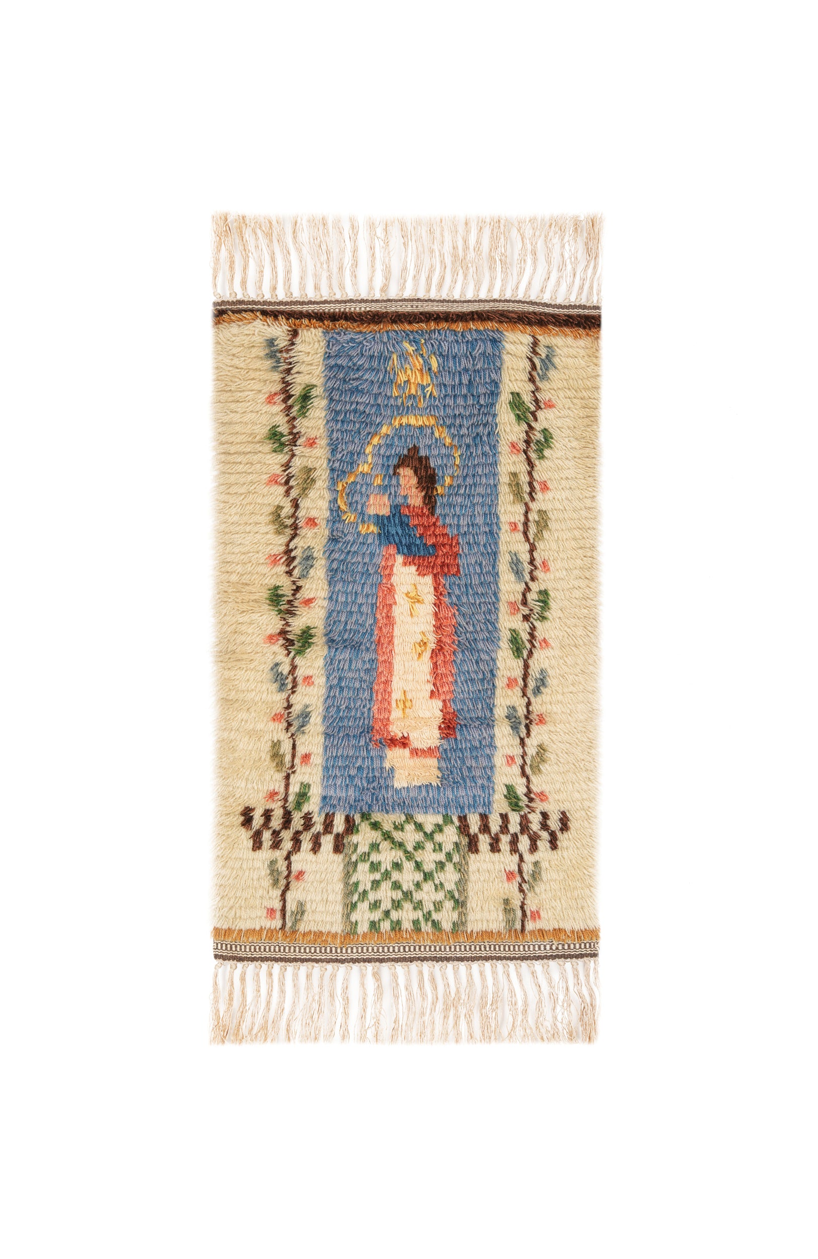 Vintage Swedish Rya Rug Tapestry 2'10" x 1'9"