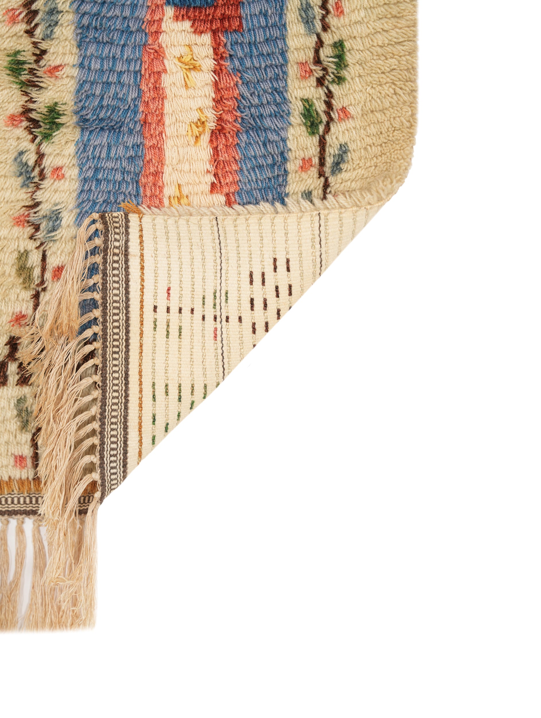 Vintage Swedish Rya Rug Tapestry 2'10" x 1'9"